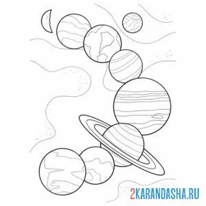 Раскраска планеты нашей солнечной системы