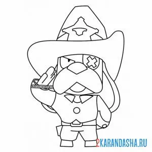 Раскраска шериф генерал гавс (маршал)