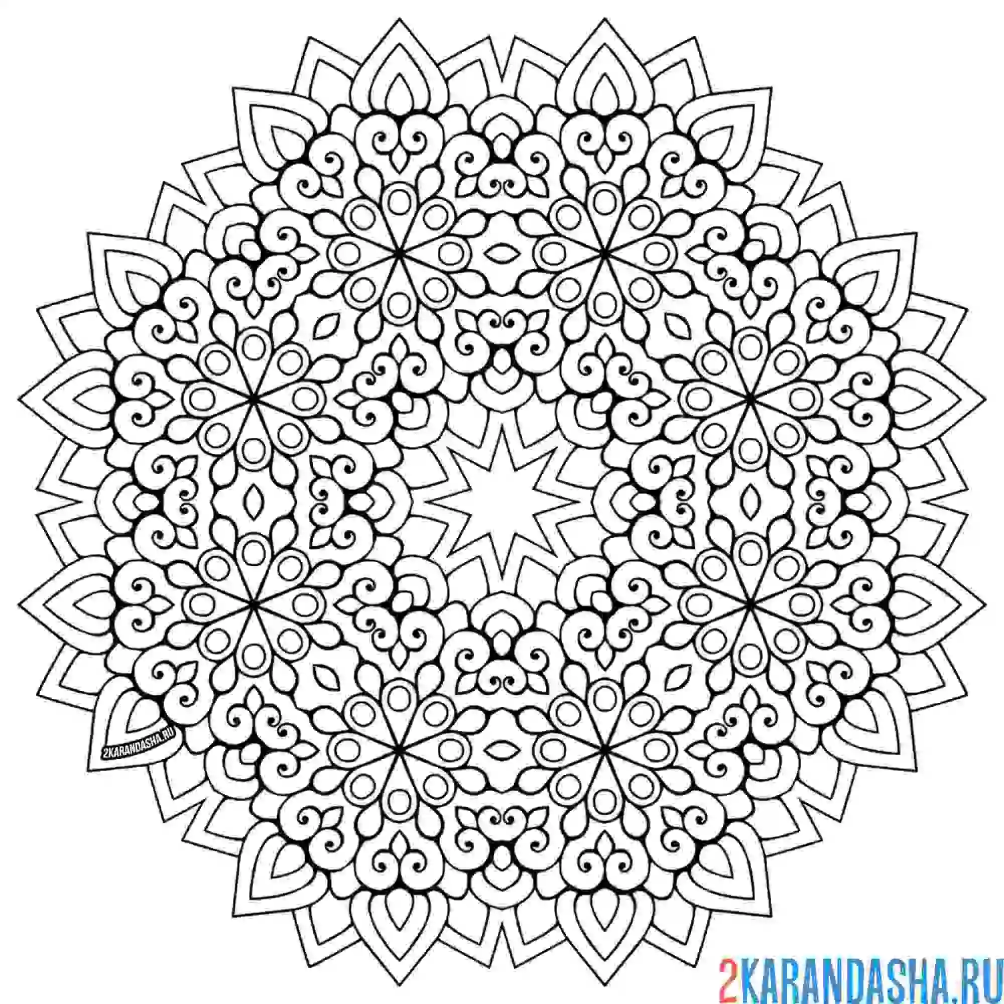 Раскраска мандала любви