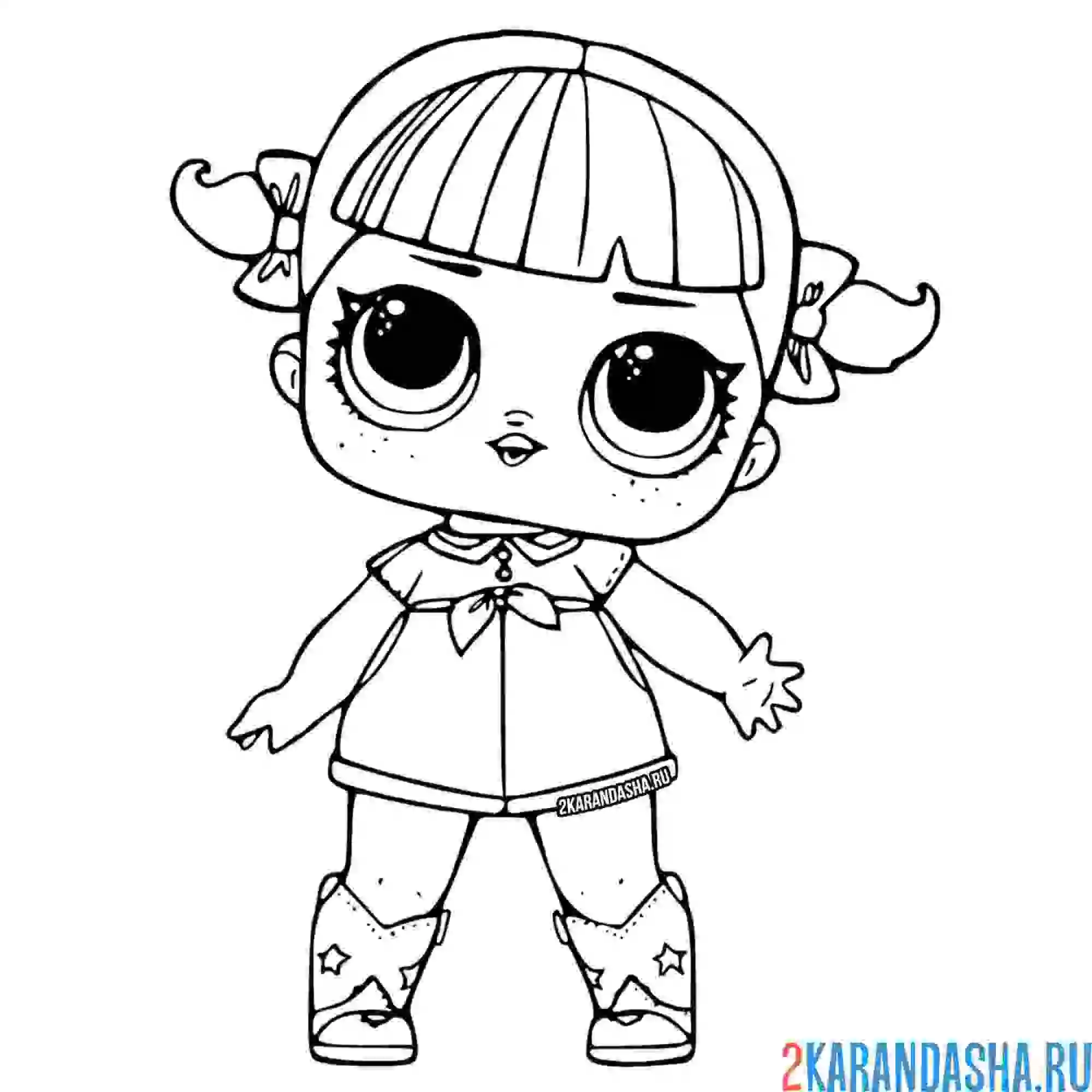Раскраска лол сюрприз танцор в платье (line dancer)