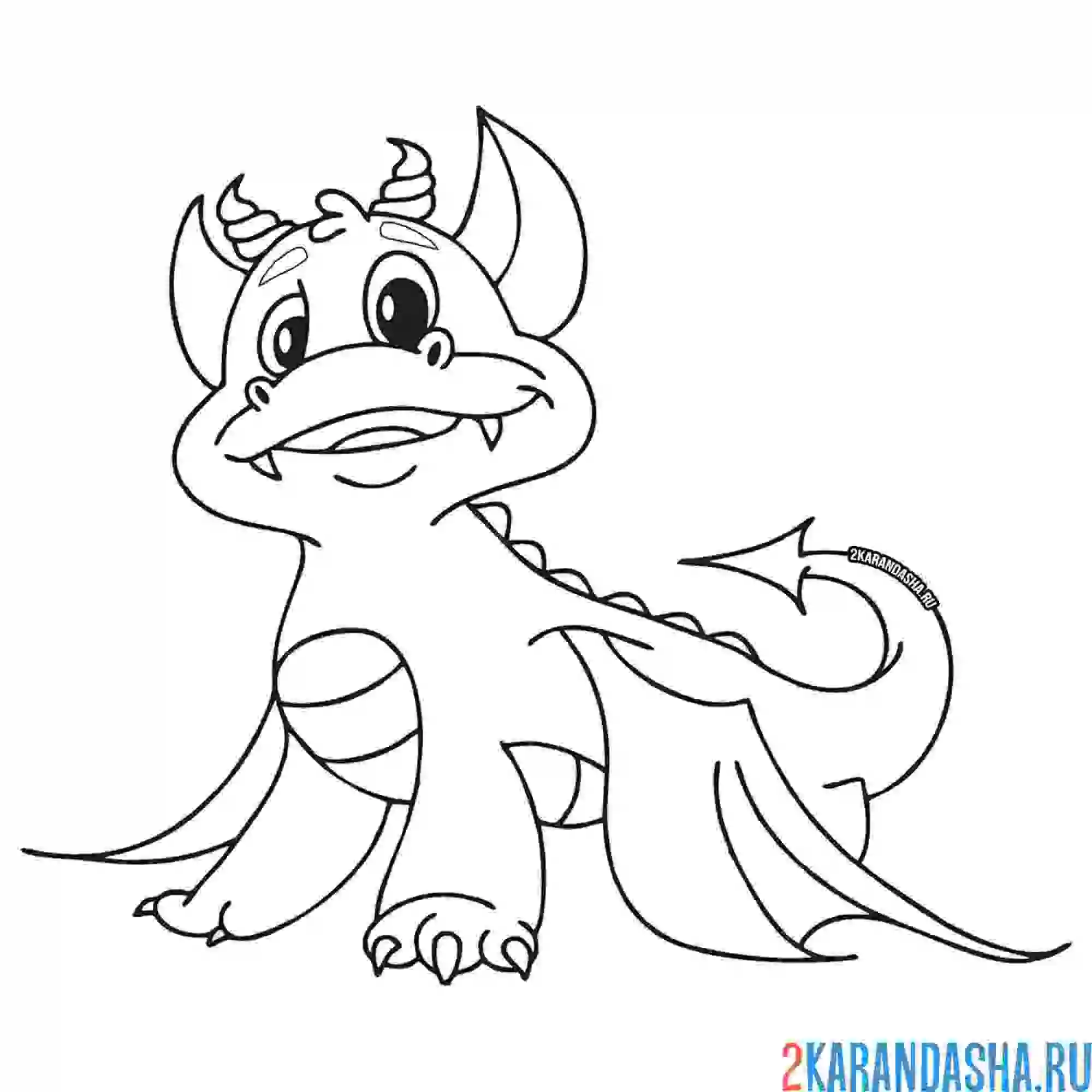 Раскраска добый дракон беззубик