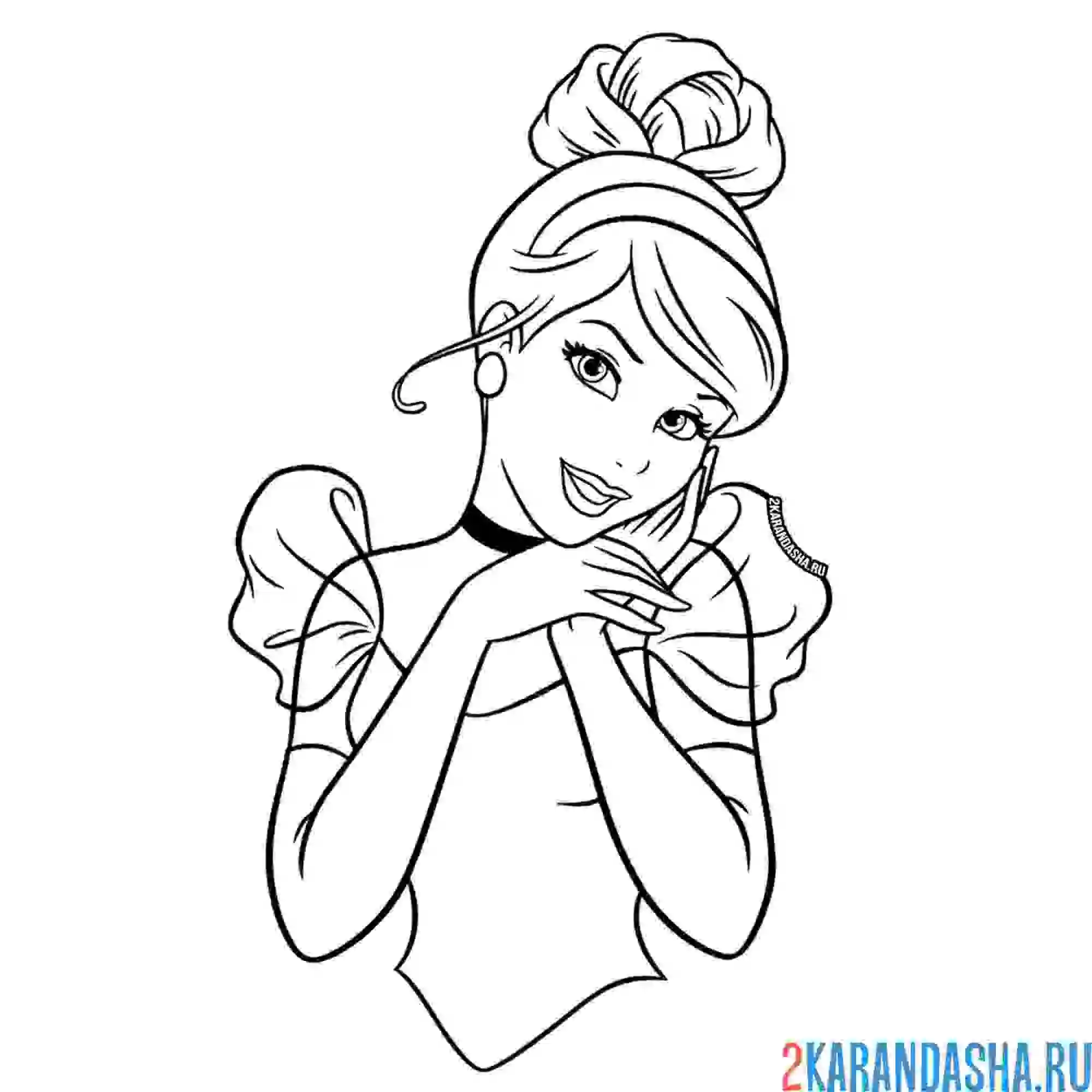 Раскраска золушка дисней принцесса
