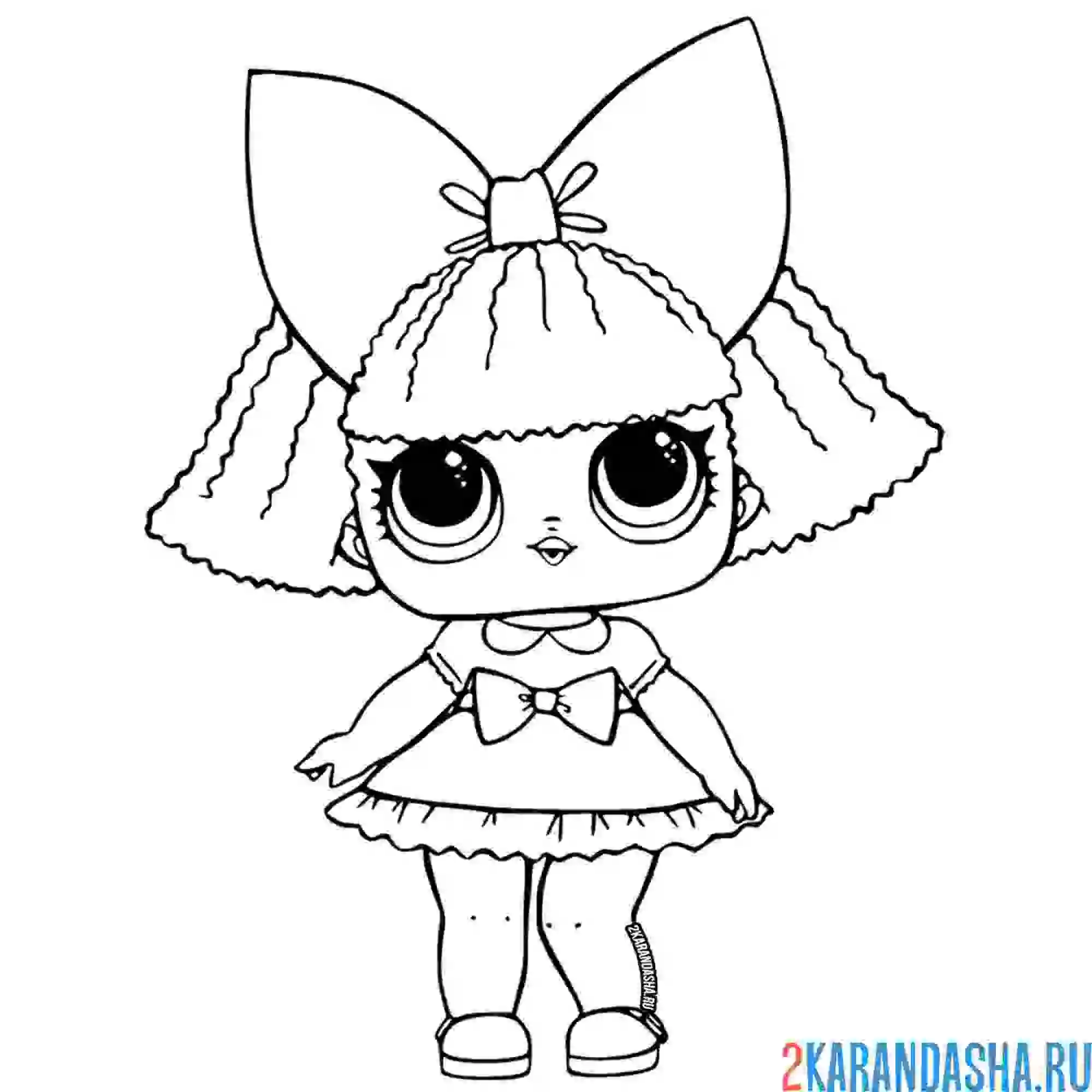 Раскраска кукла lol королева блеска (glitter queen)