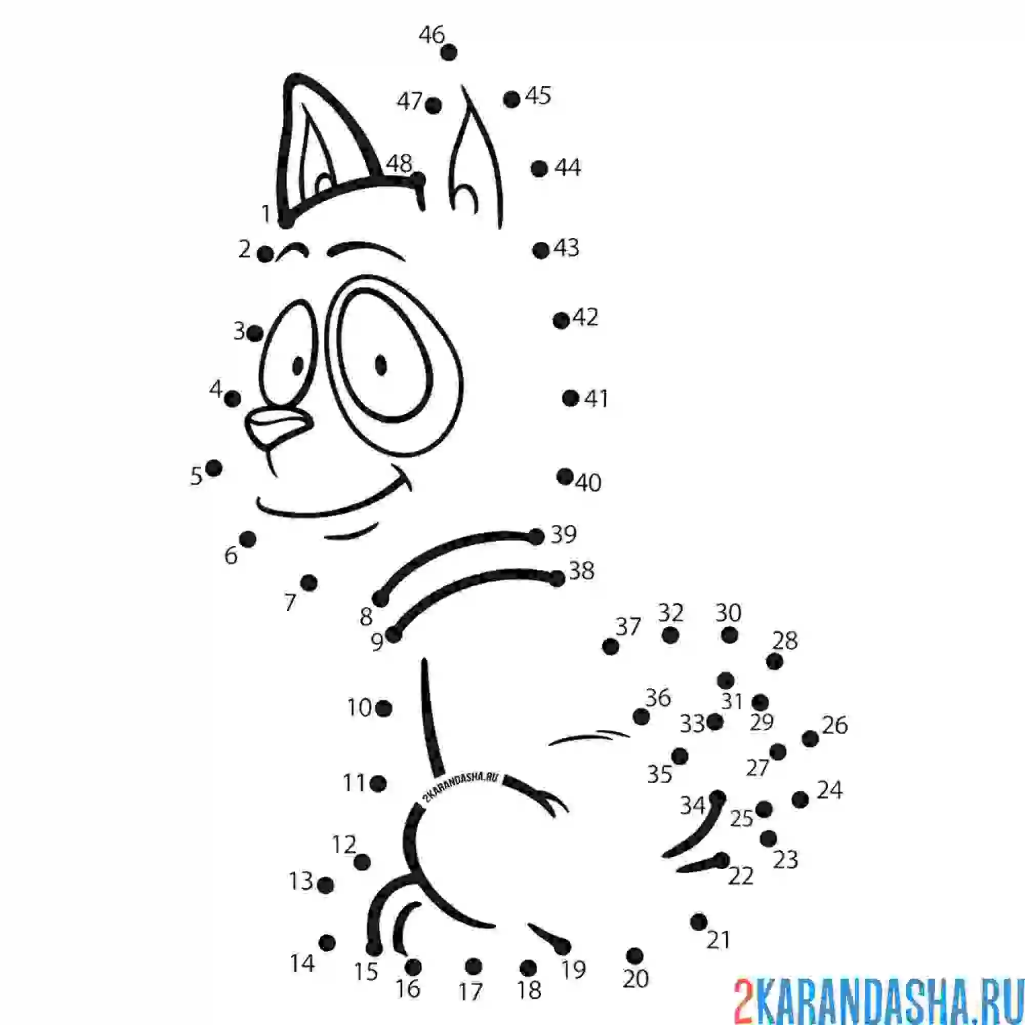 Раскраска собачка