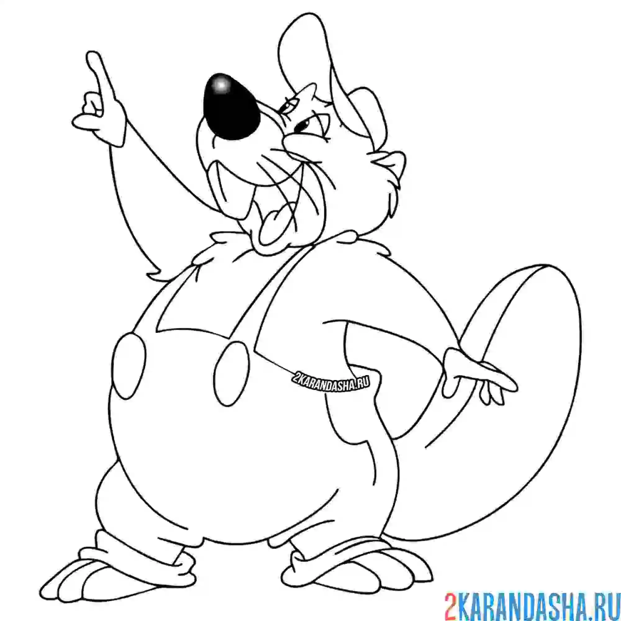 Раскраска бобер в строительном комбинезоне