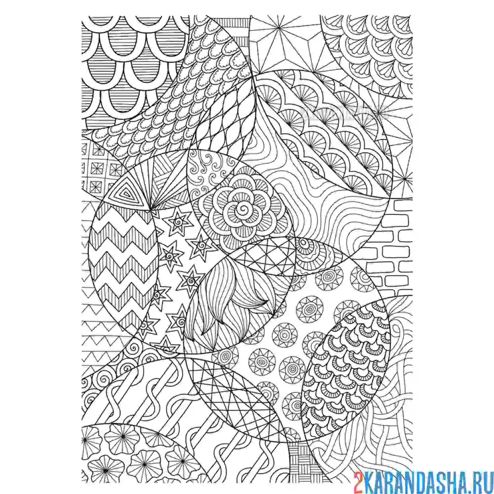 Раскраска узоры и линии