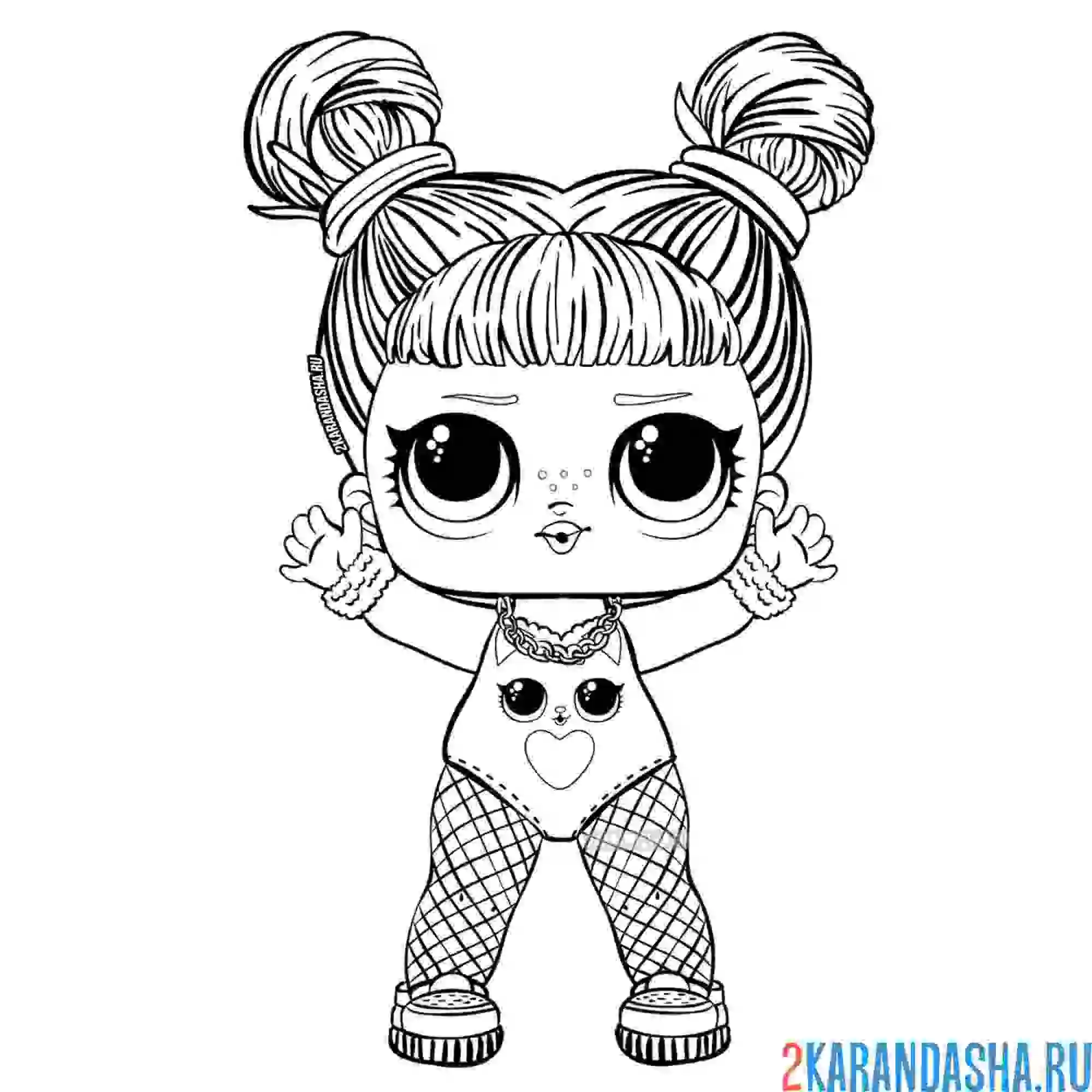 Раскраска кукла лол дерзкая (дарлинг) дива