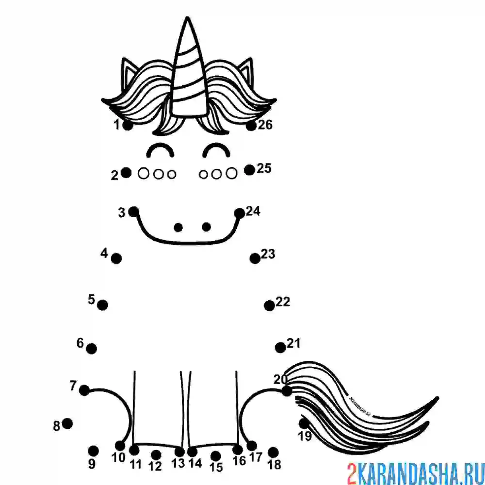 Раскраска единорог для детей