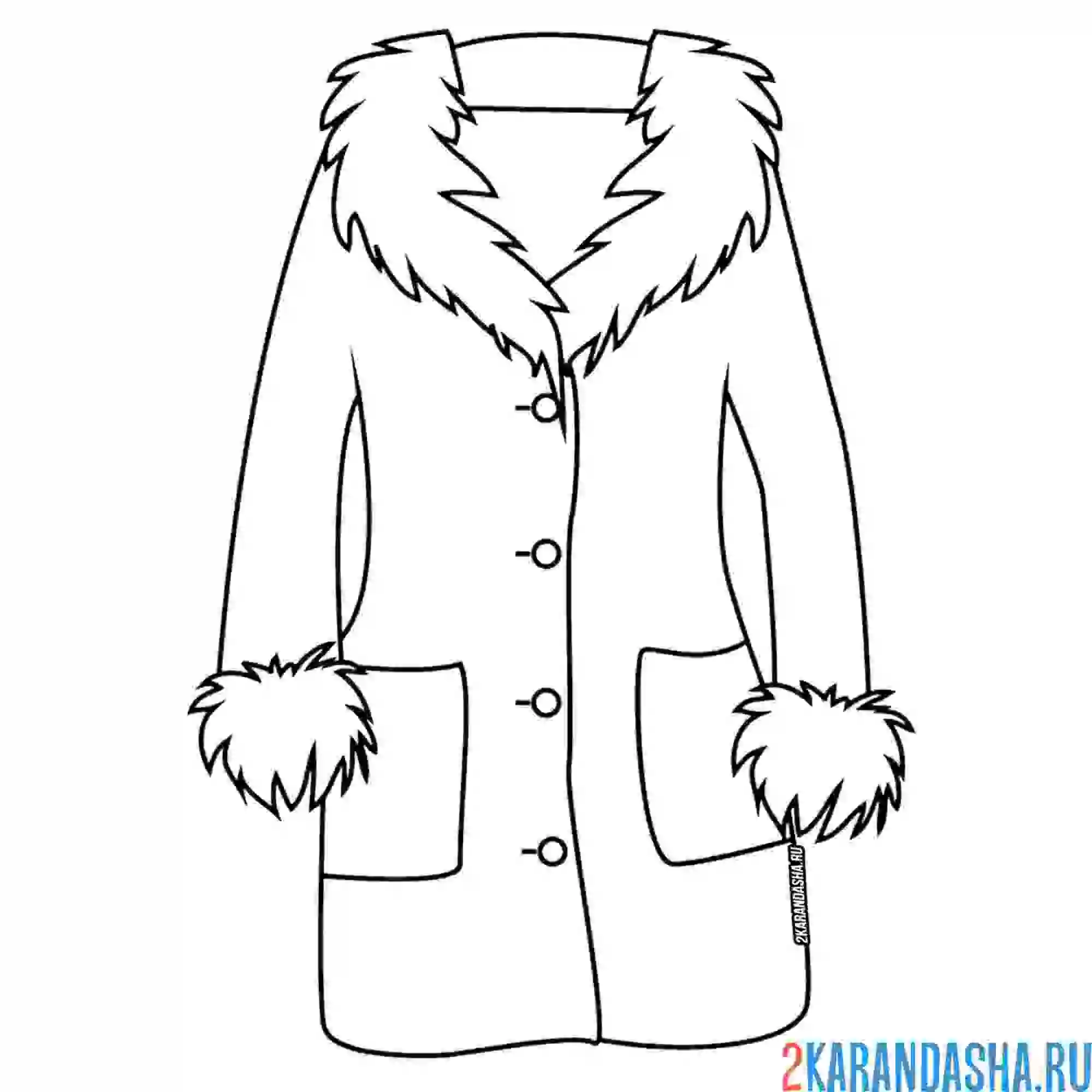Раскраска зимняя одежда