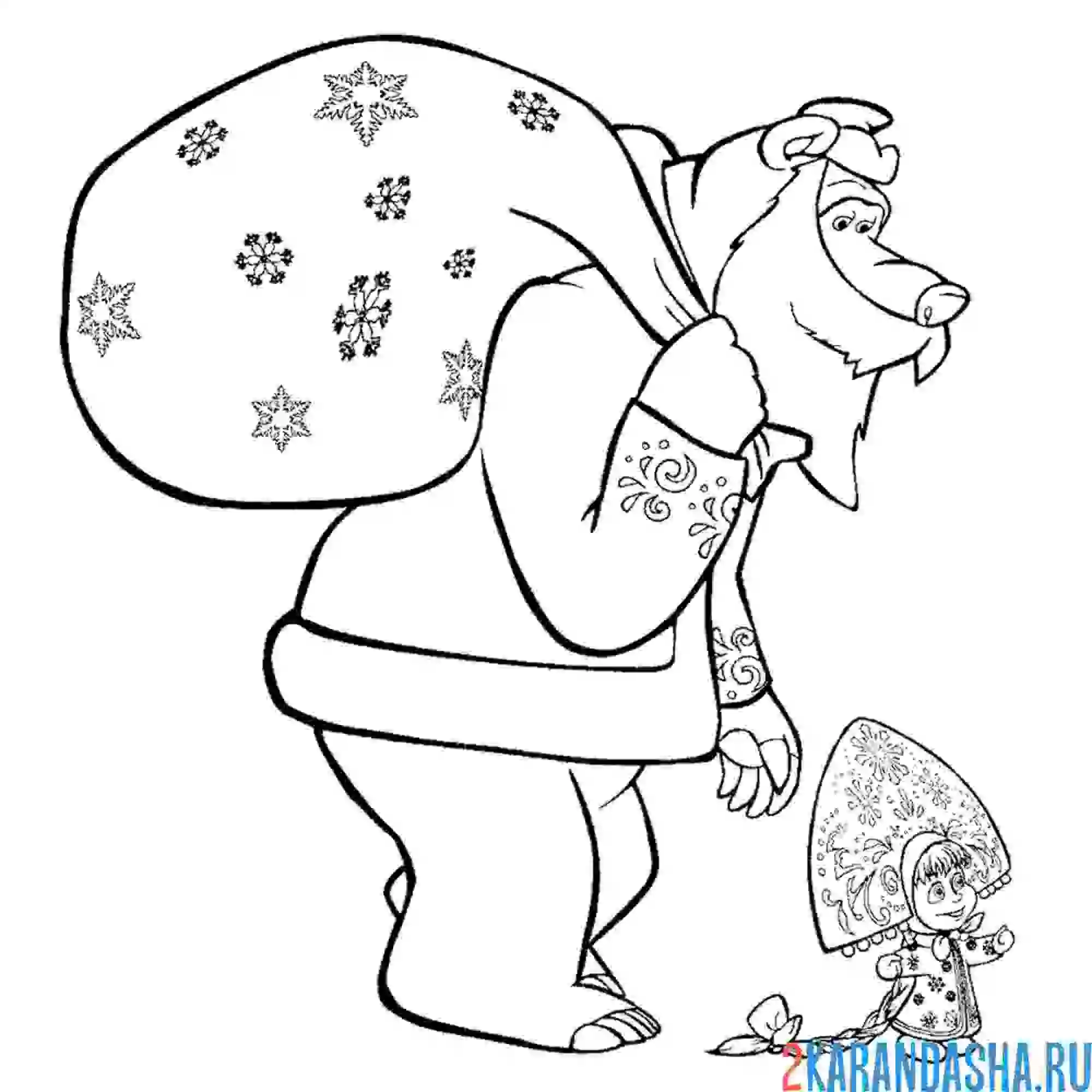 Раскраска новый год