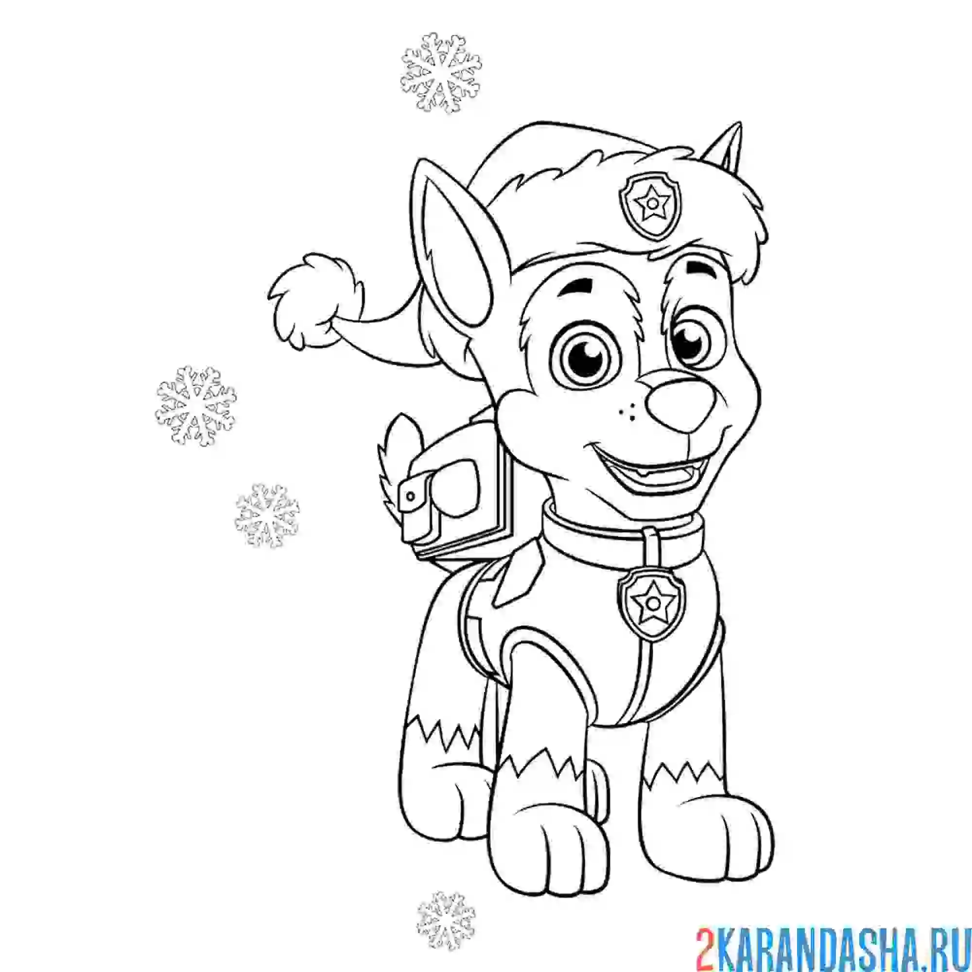 Раскраска новогодний гонщик