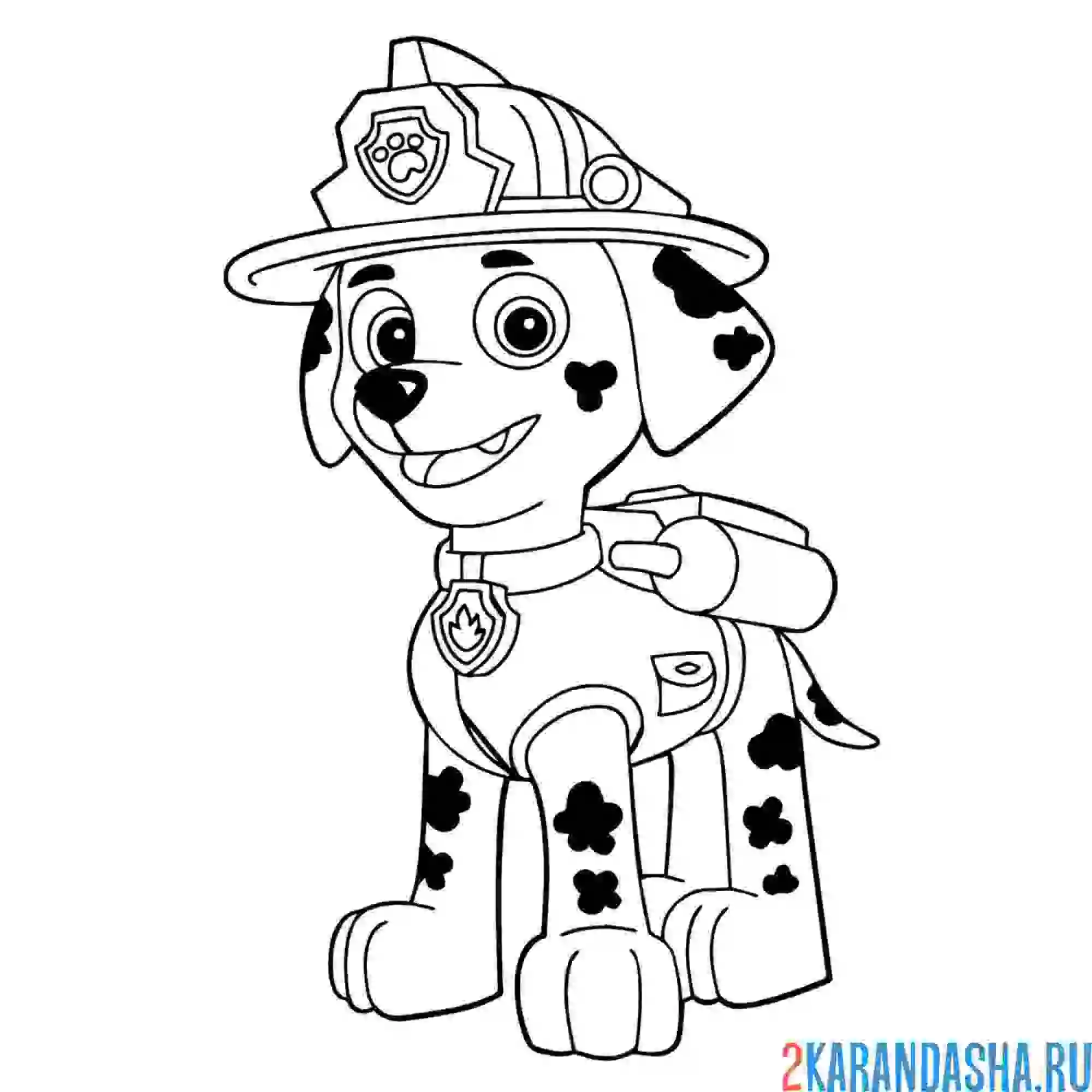 Раскраска маршал на службе