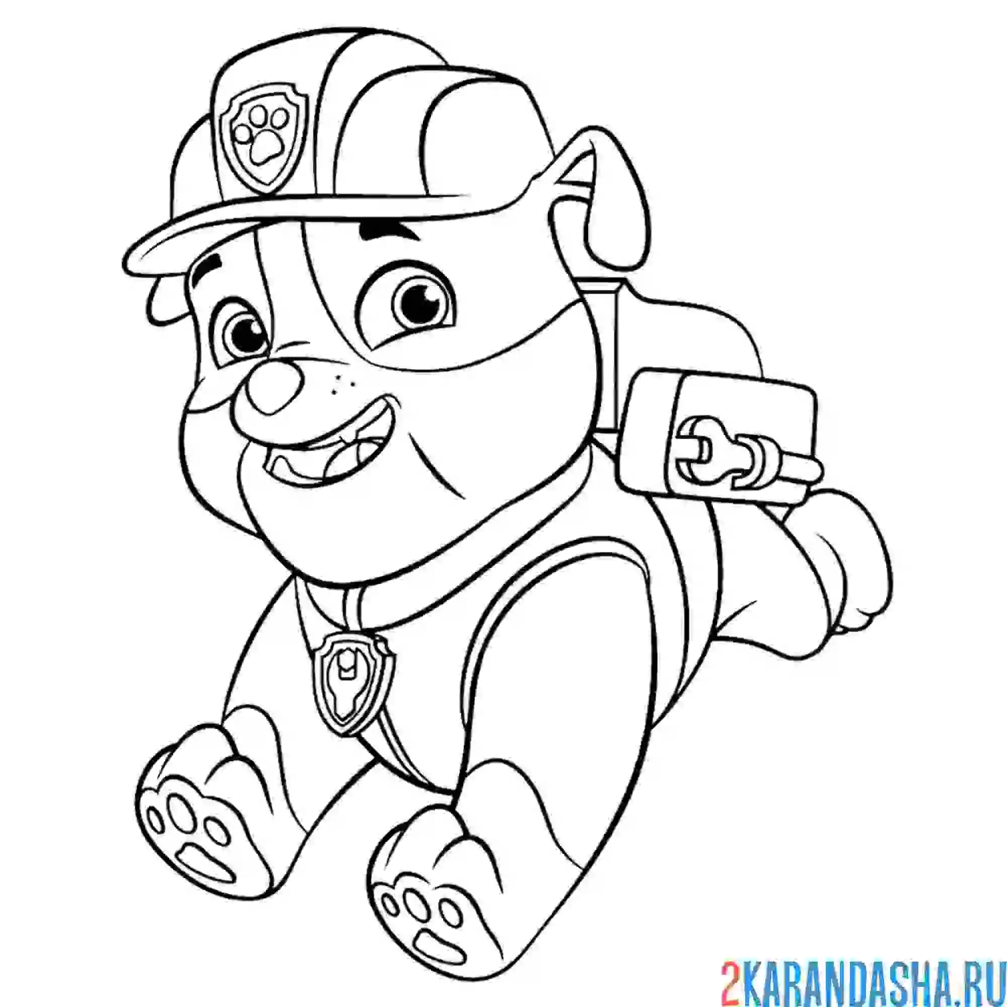 Раскраска крепыш бежит