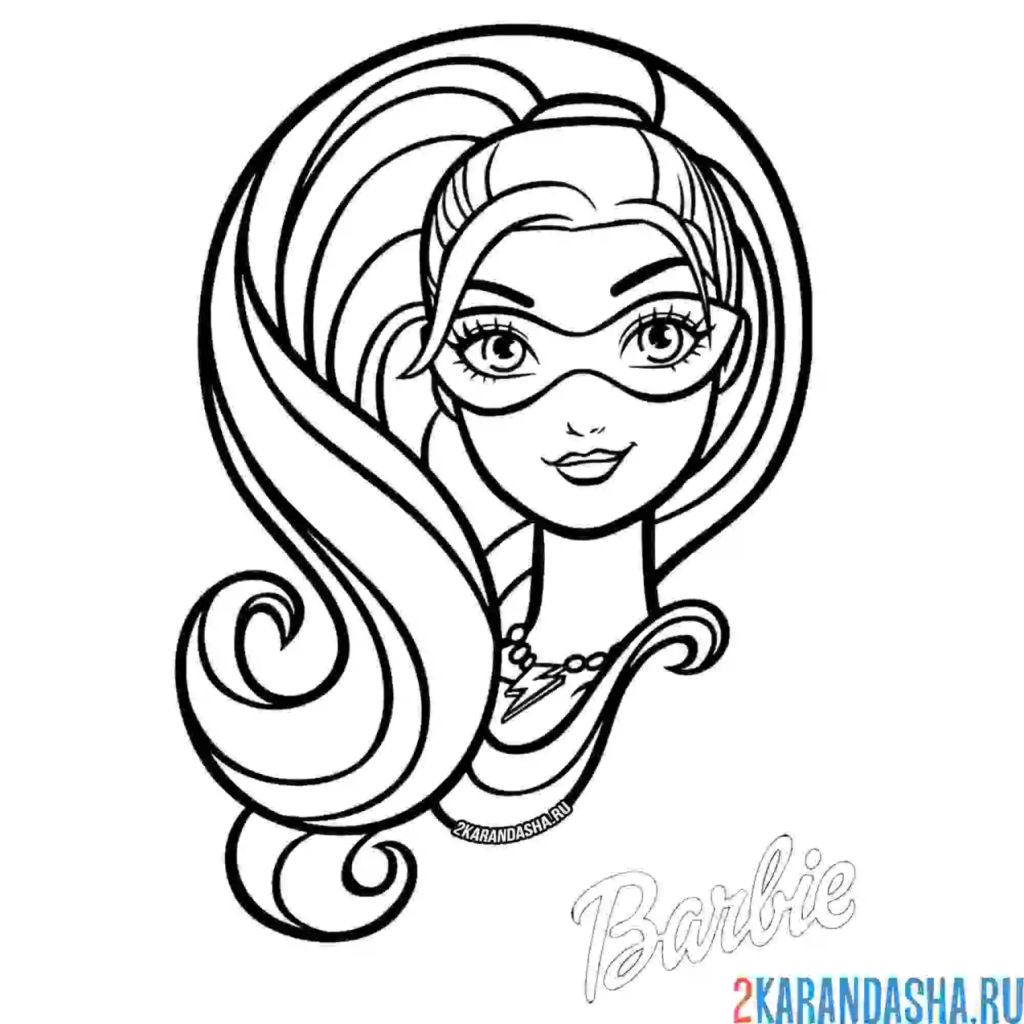 Раскраска барби супер-принцесса