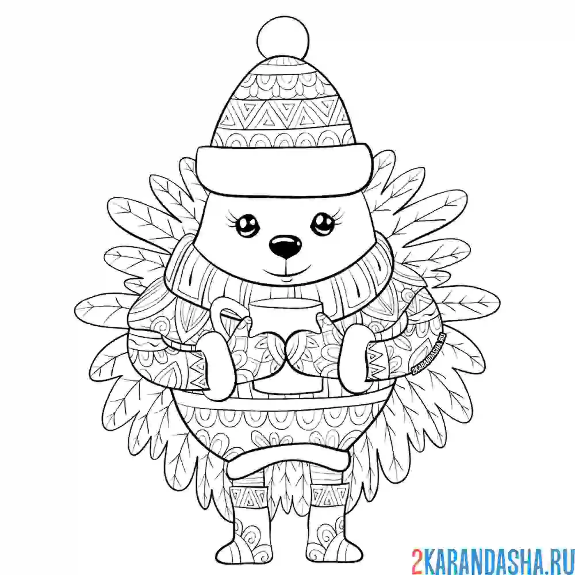 Раскраска антистресс новый год