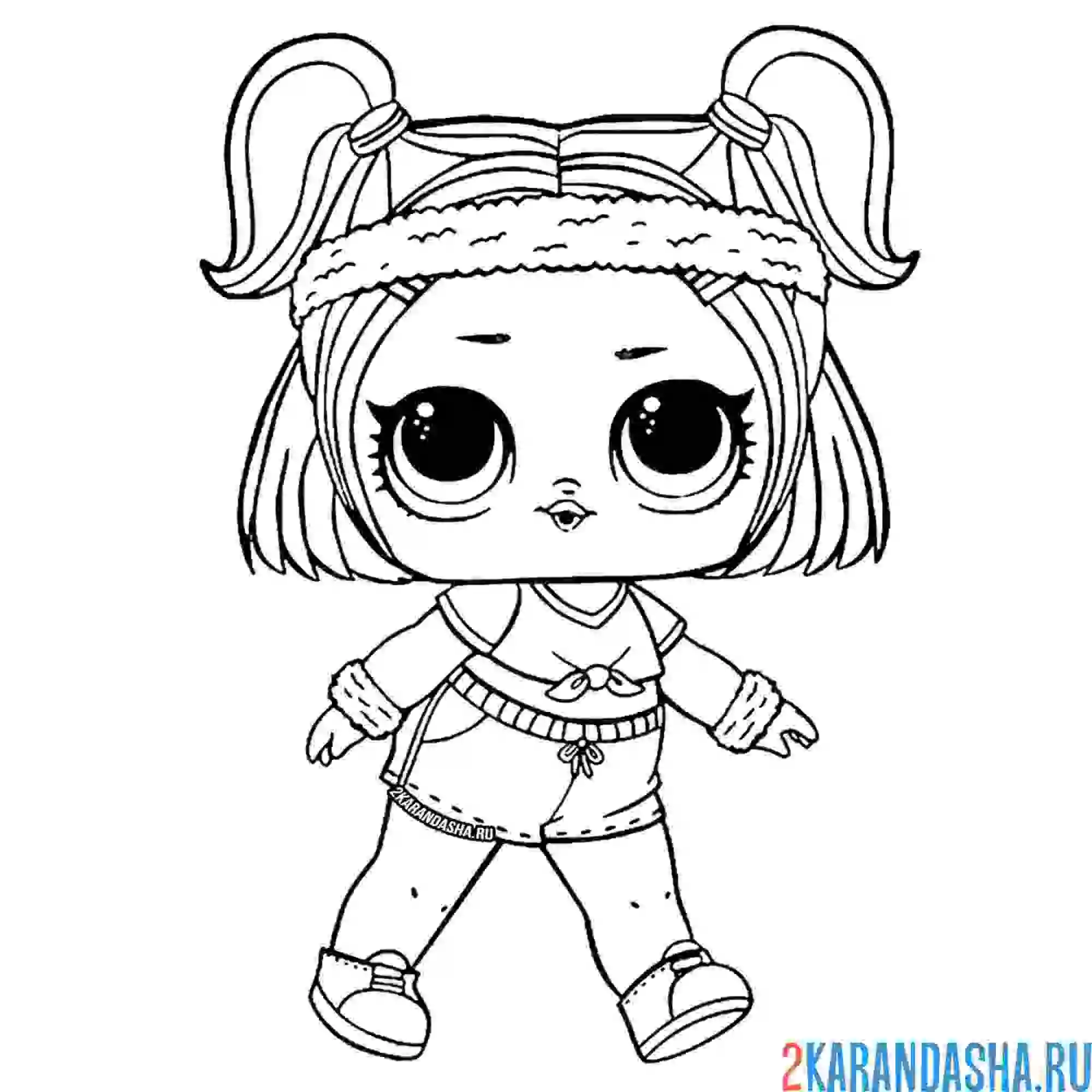 Раскраска кукла лол спортсменка спринт