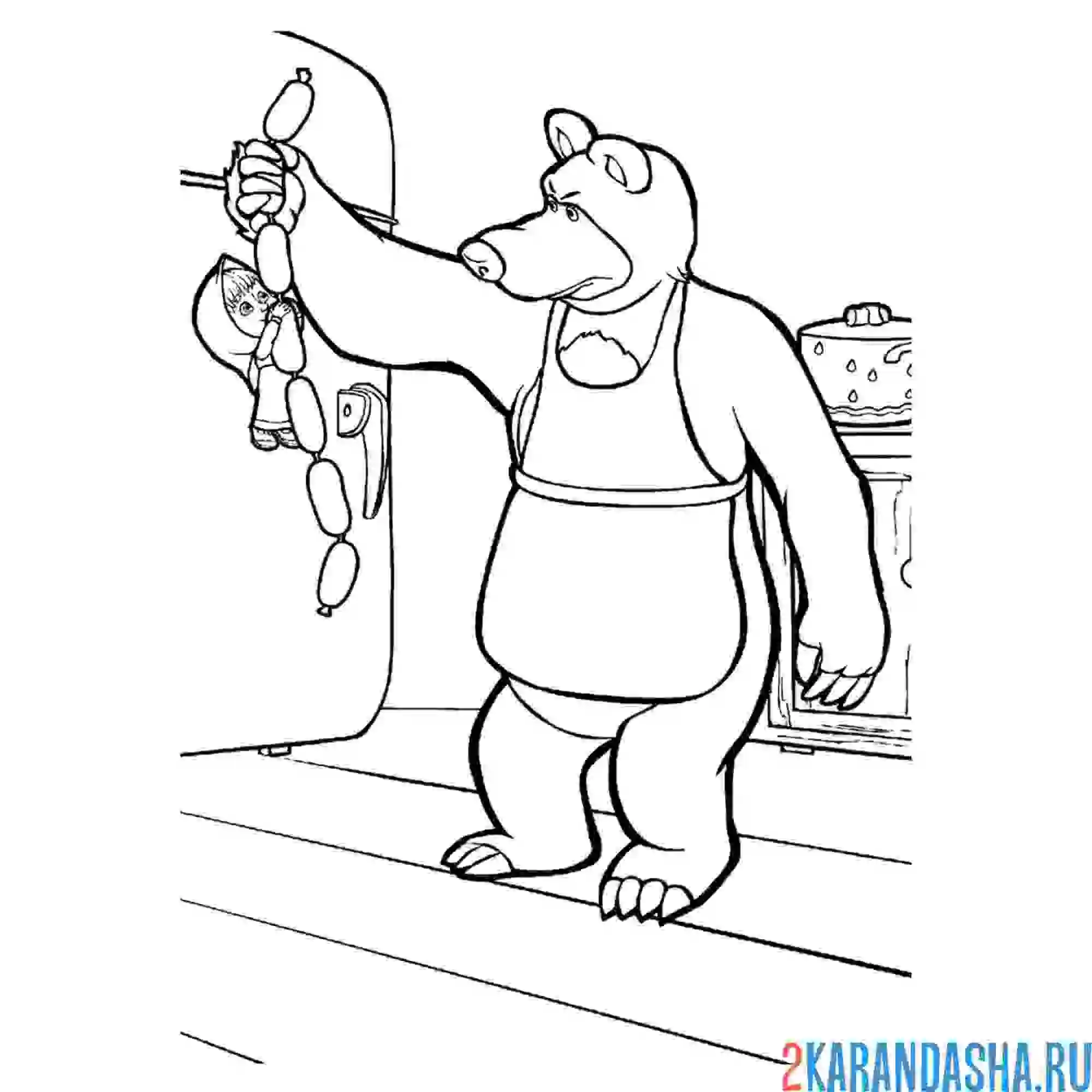 Раскраска сосиски