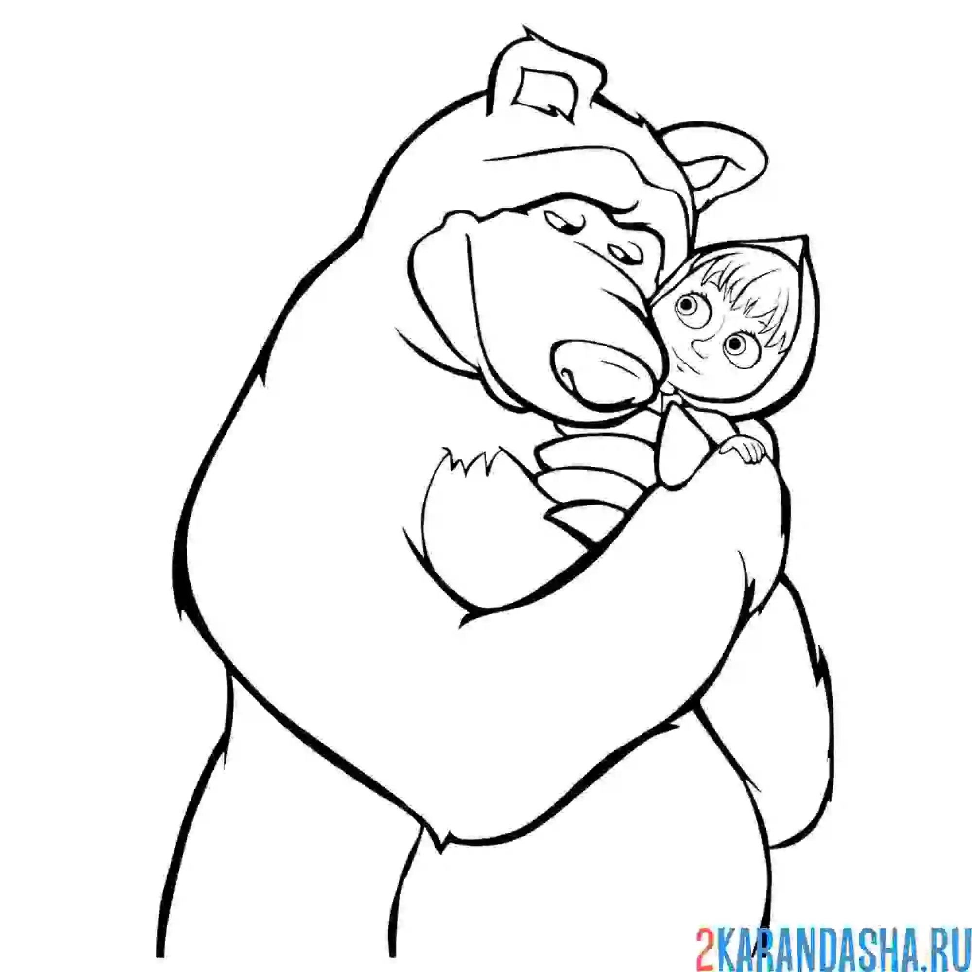 Раскраска обнимаются