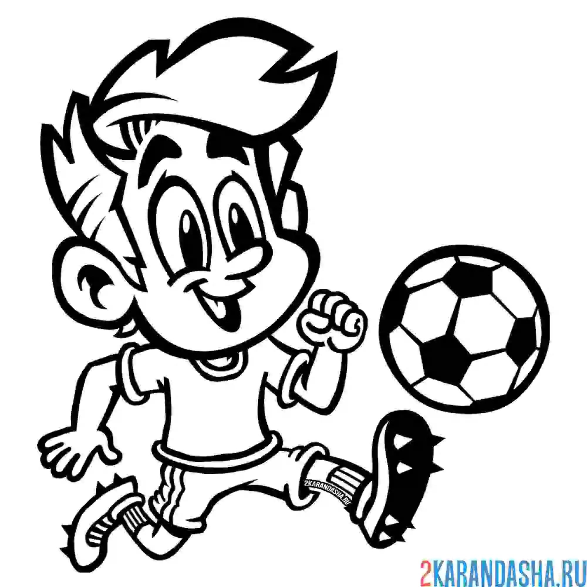 Раскраска игра футбол - летний вид спорта