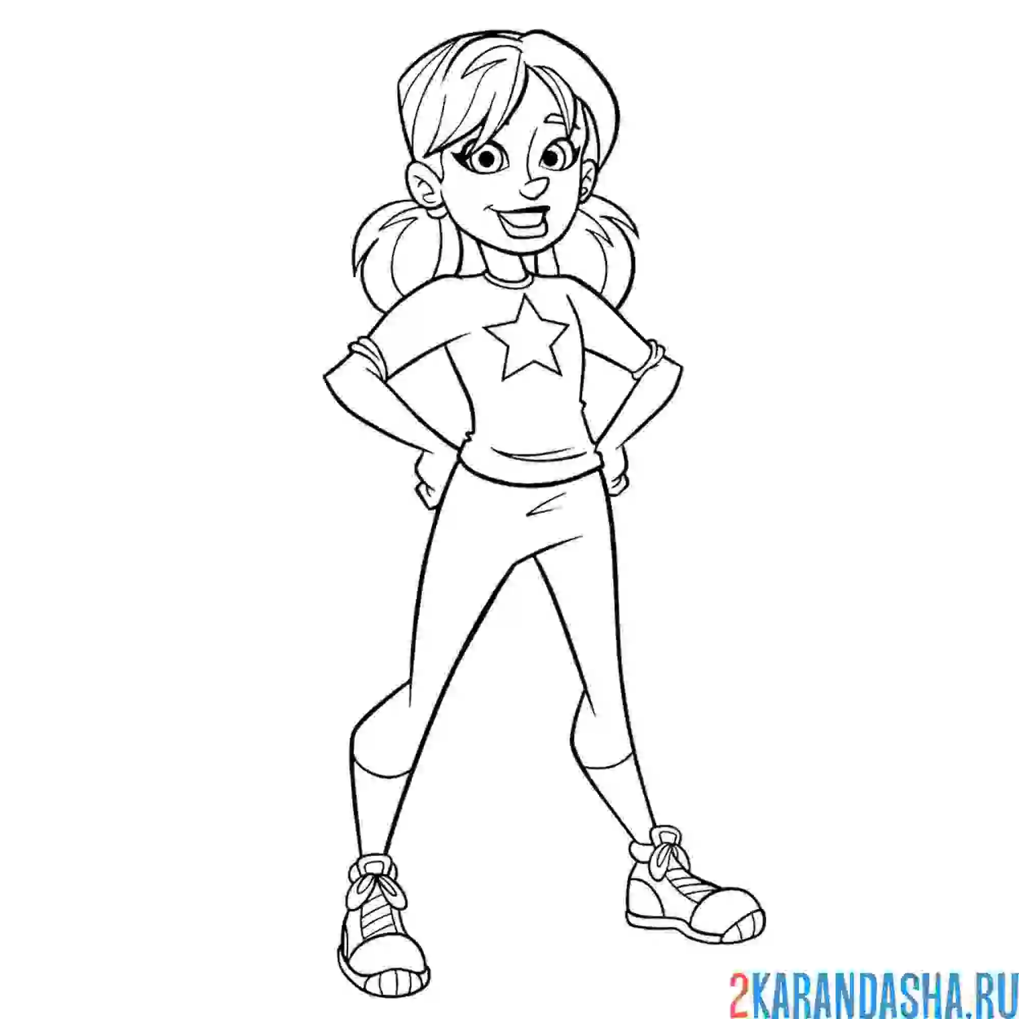 Раскраска фитнес для девочек