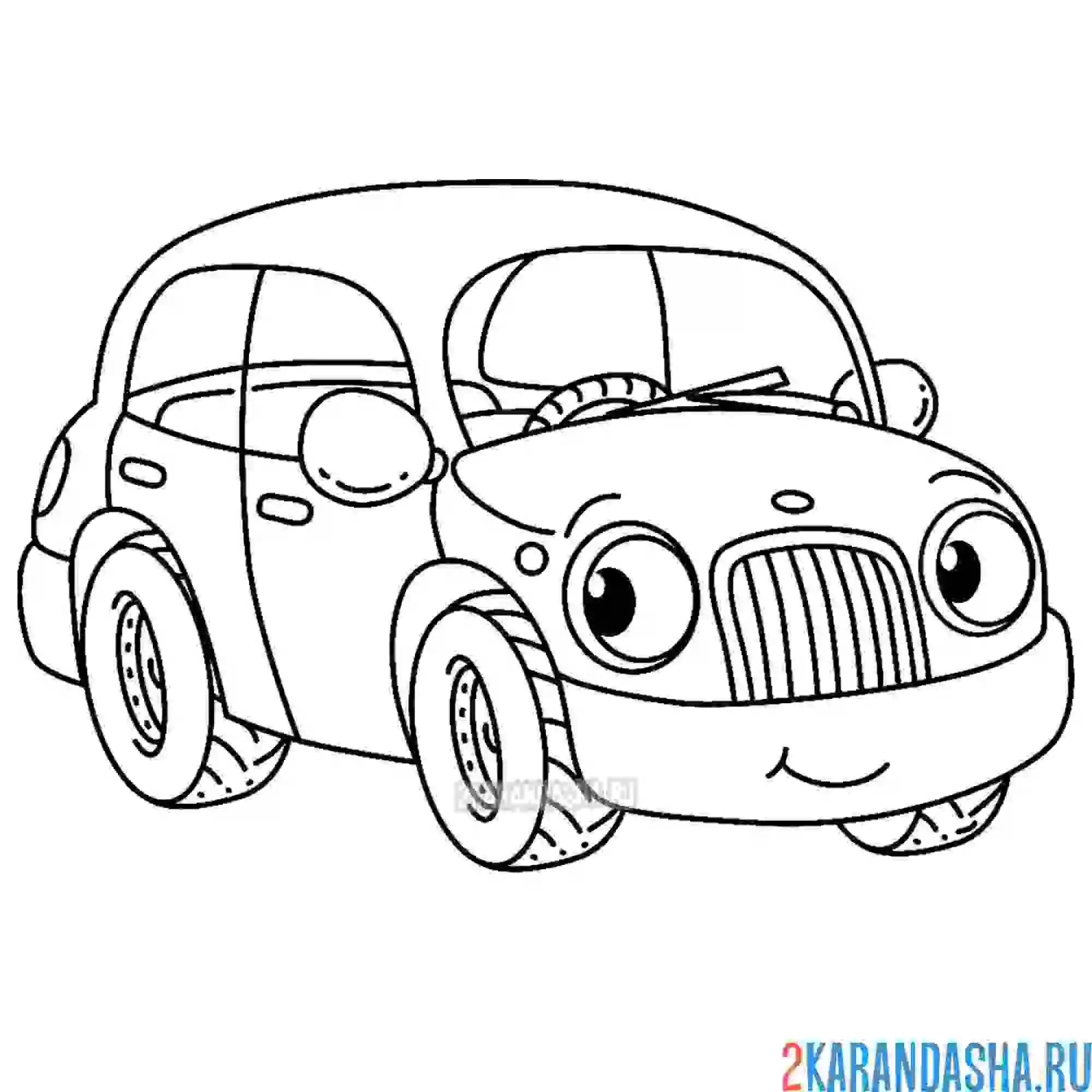 Раскраска ретро автомобиль