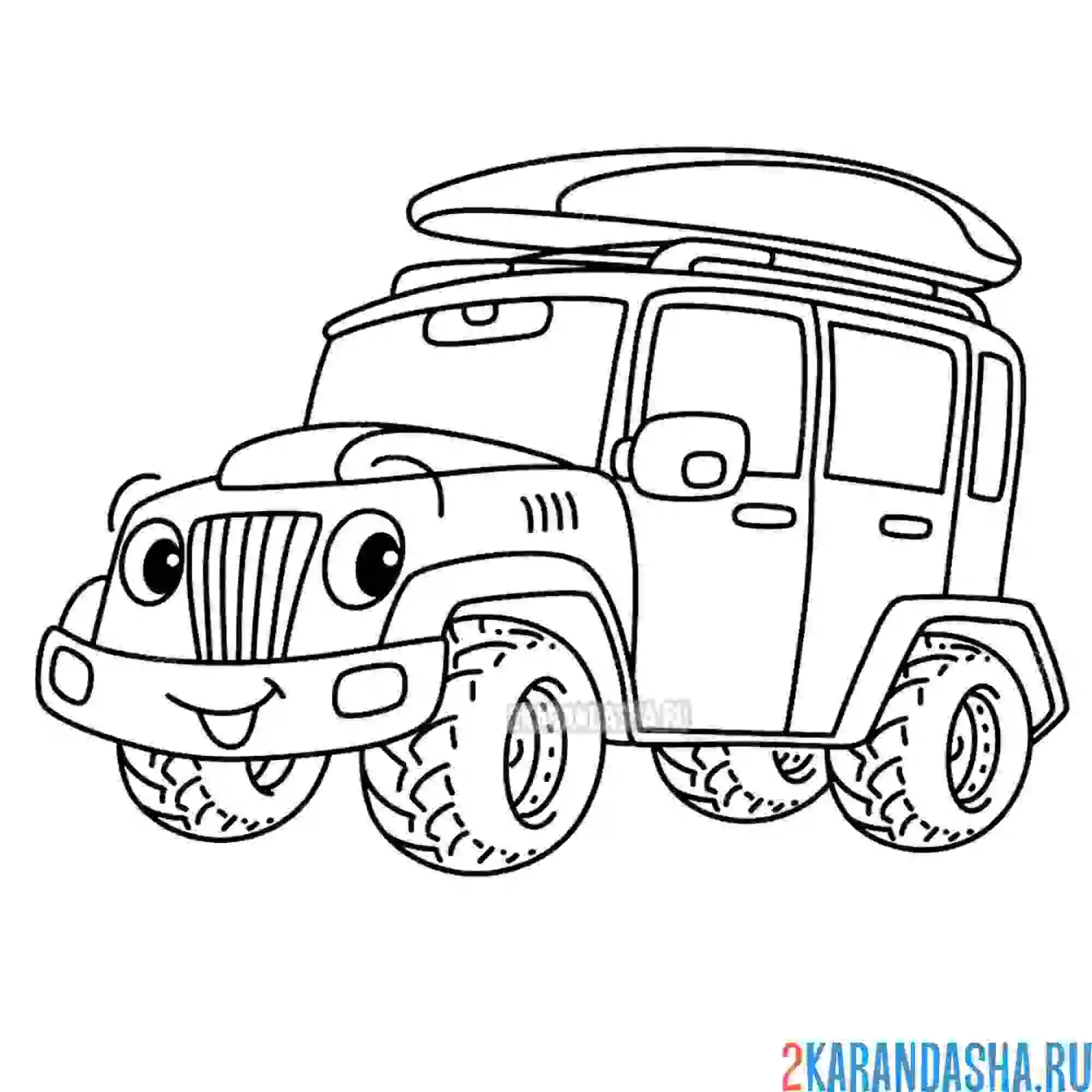Раскраска внедорожник