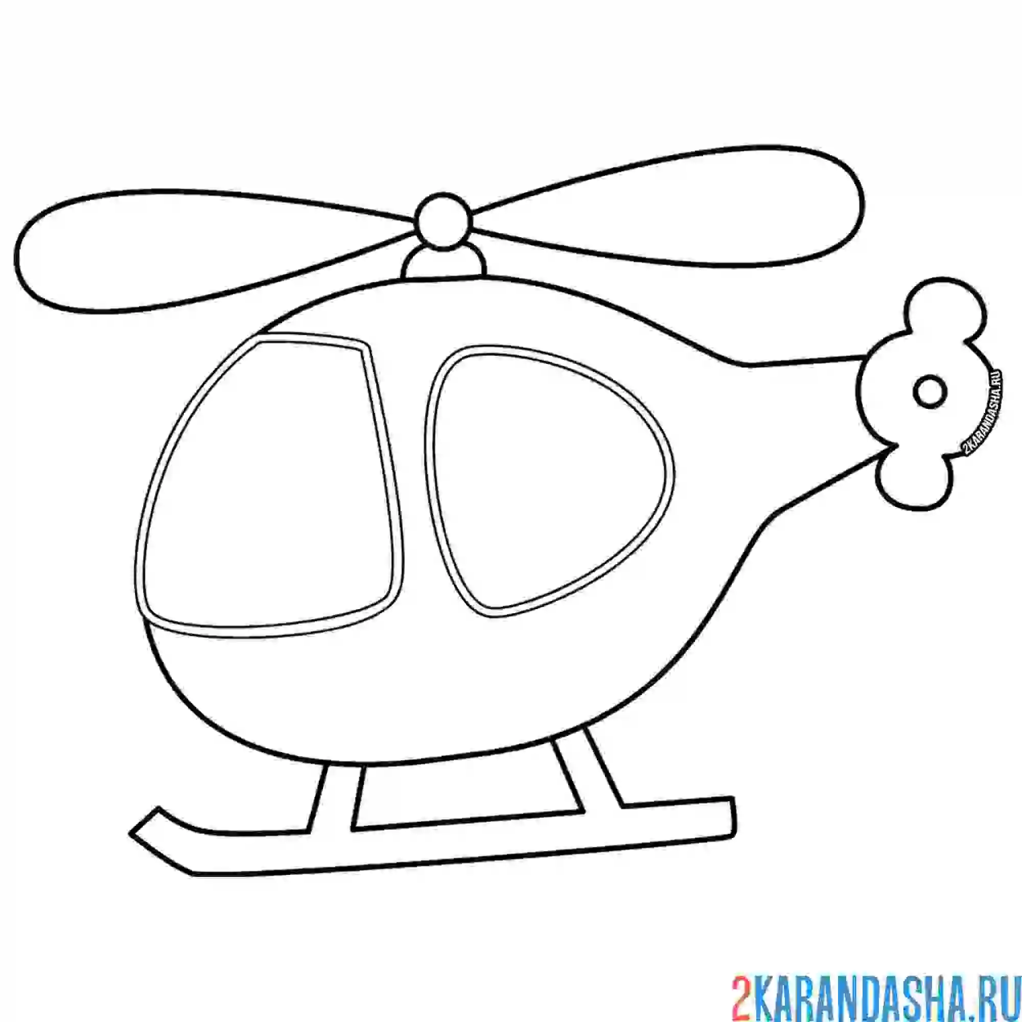 Раскраска вертолетик