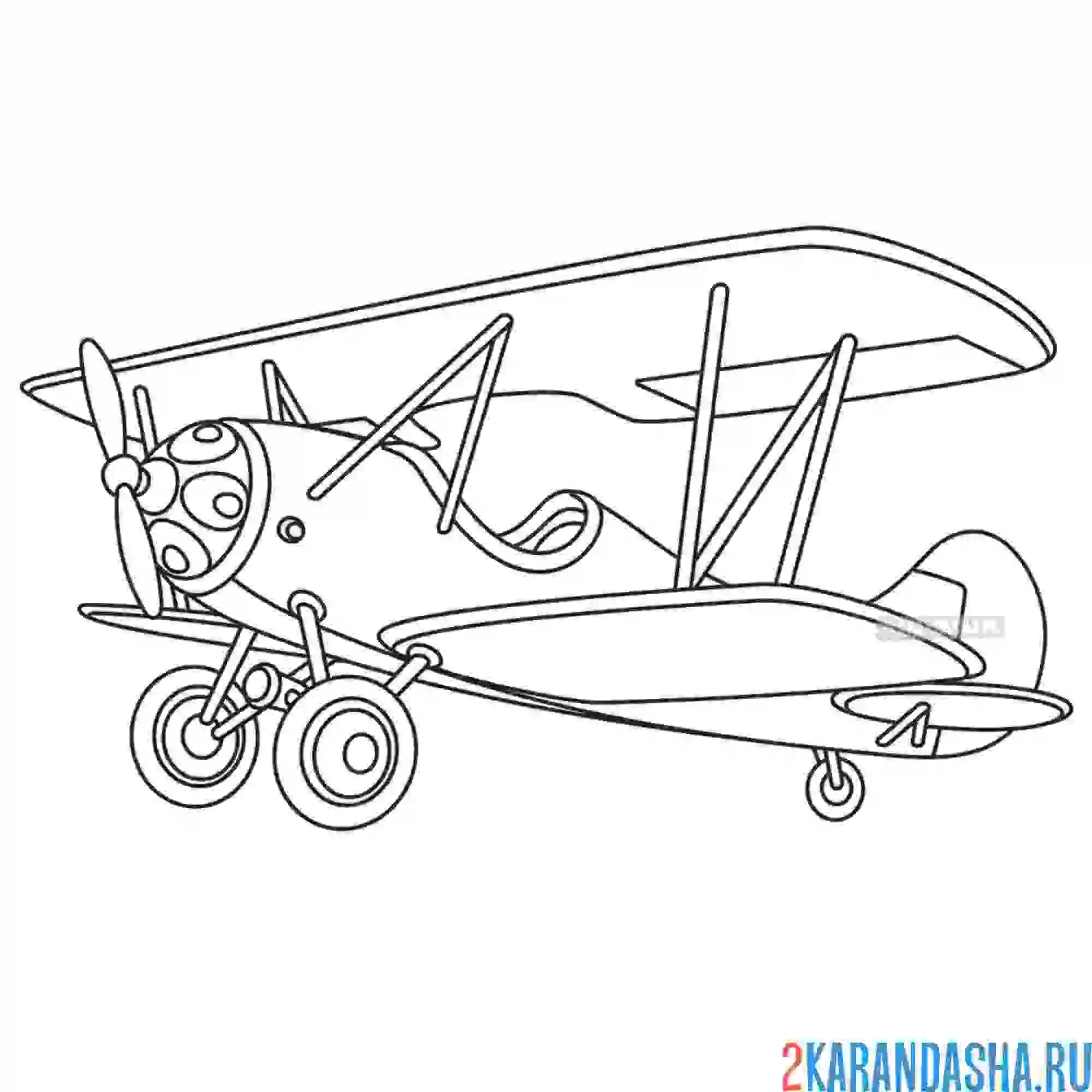 Раскраска самолет настоящий