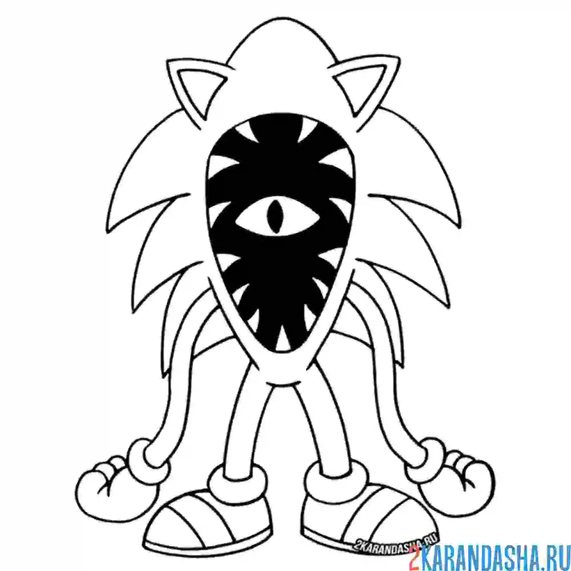 Раскраска соник fbx