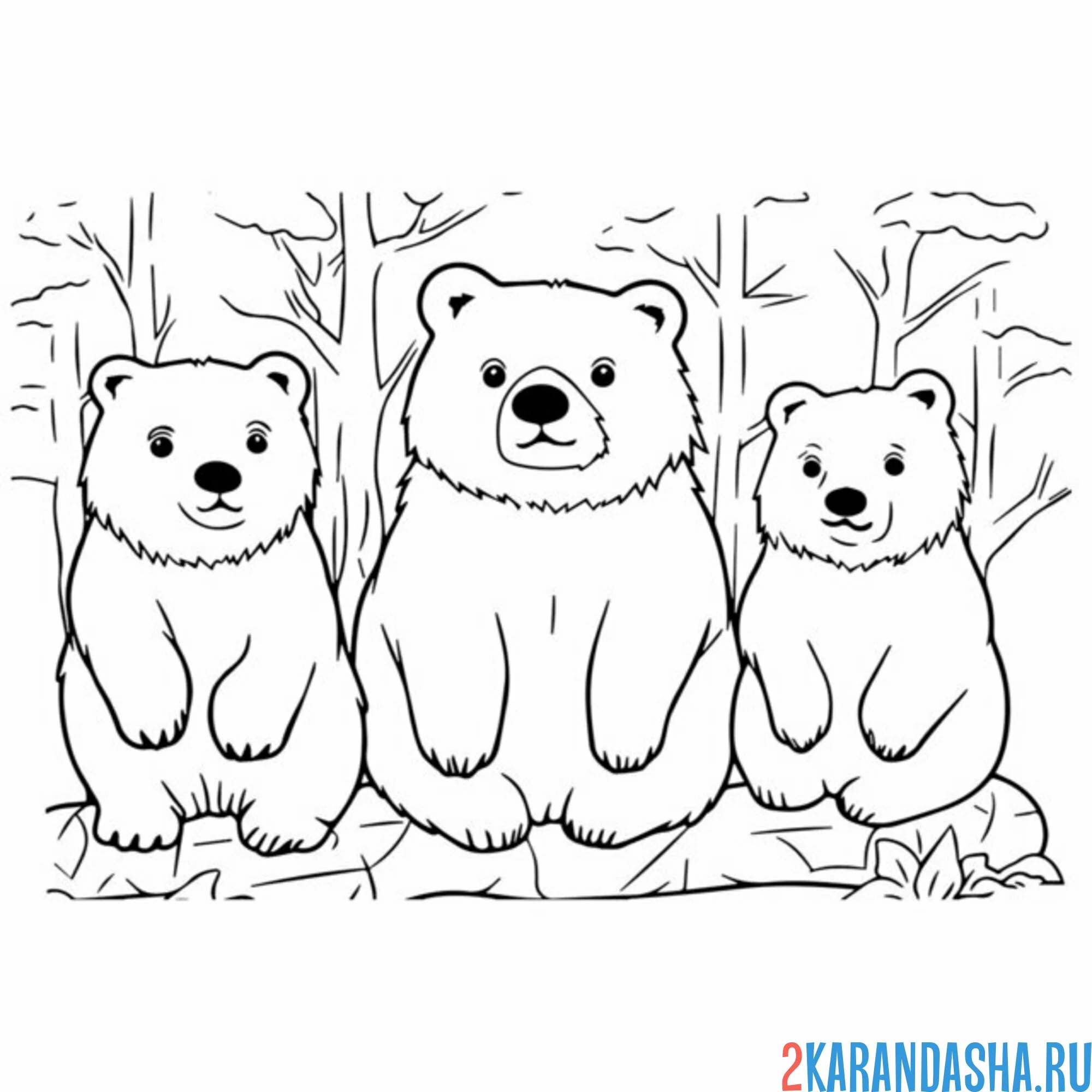 Раскраска мишки сидят