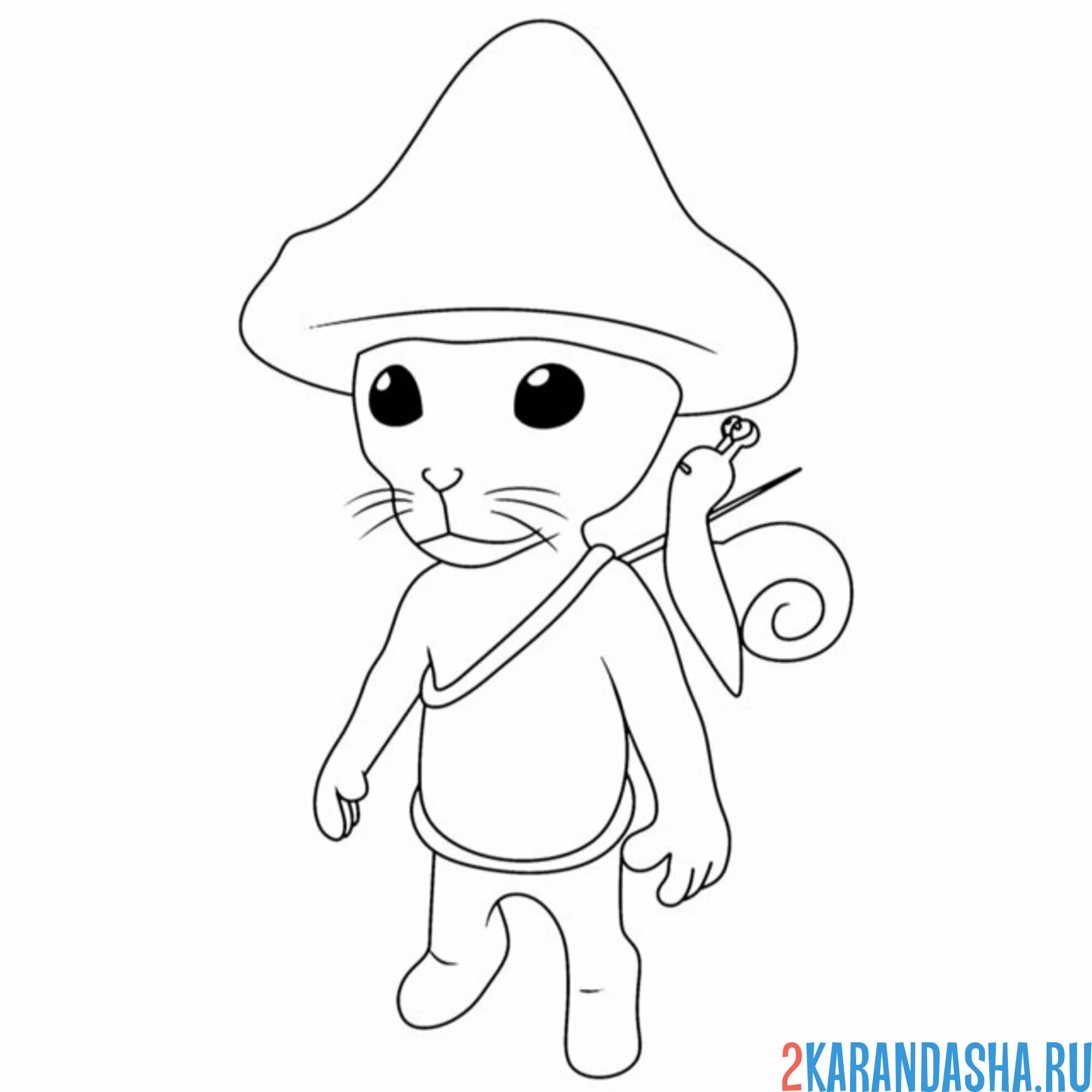 Раскраска шайлушай с улиткой