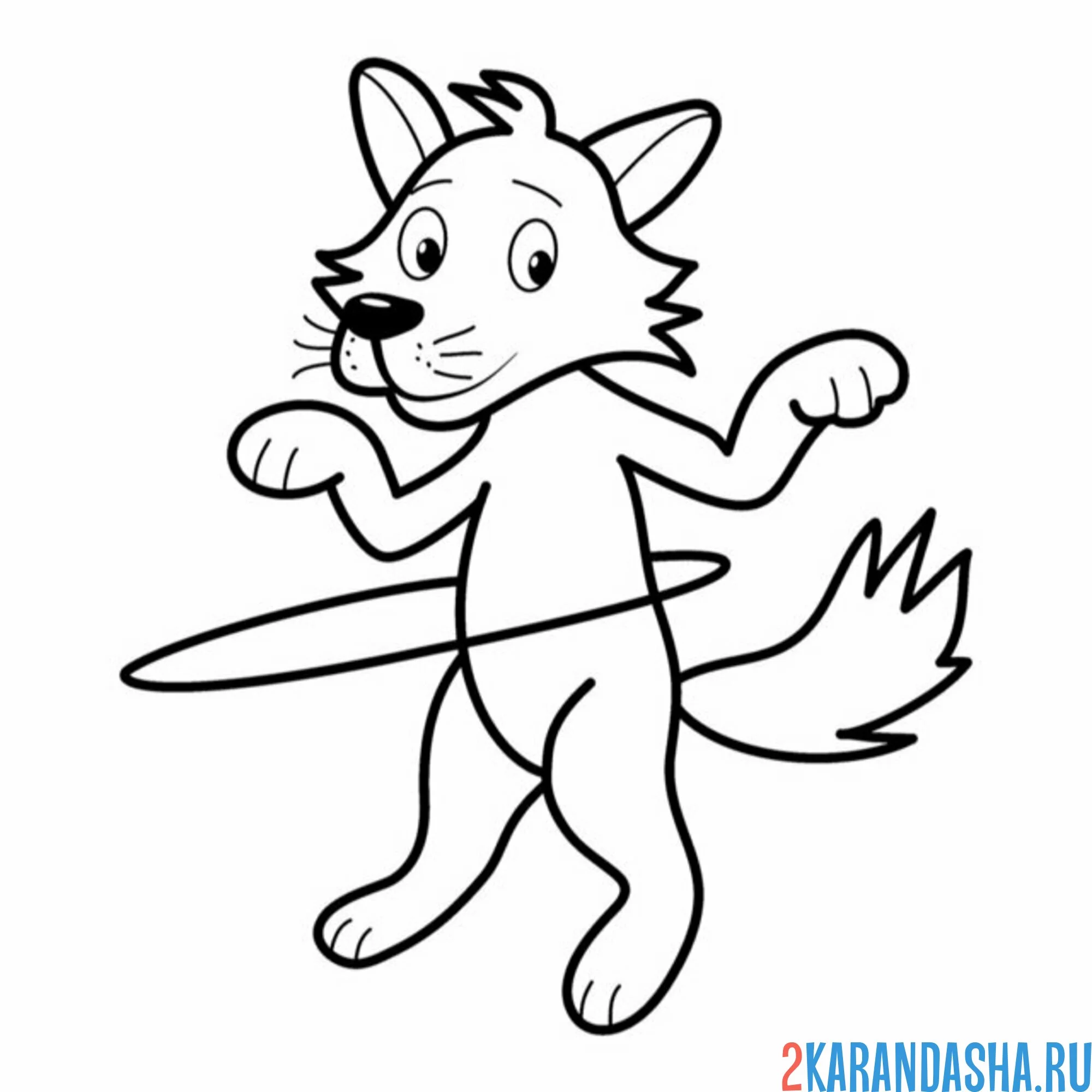 Раскраска волк спортсмен