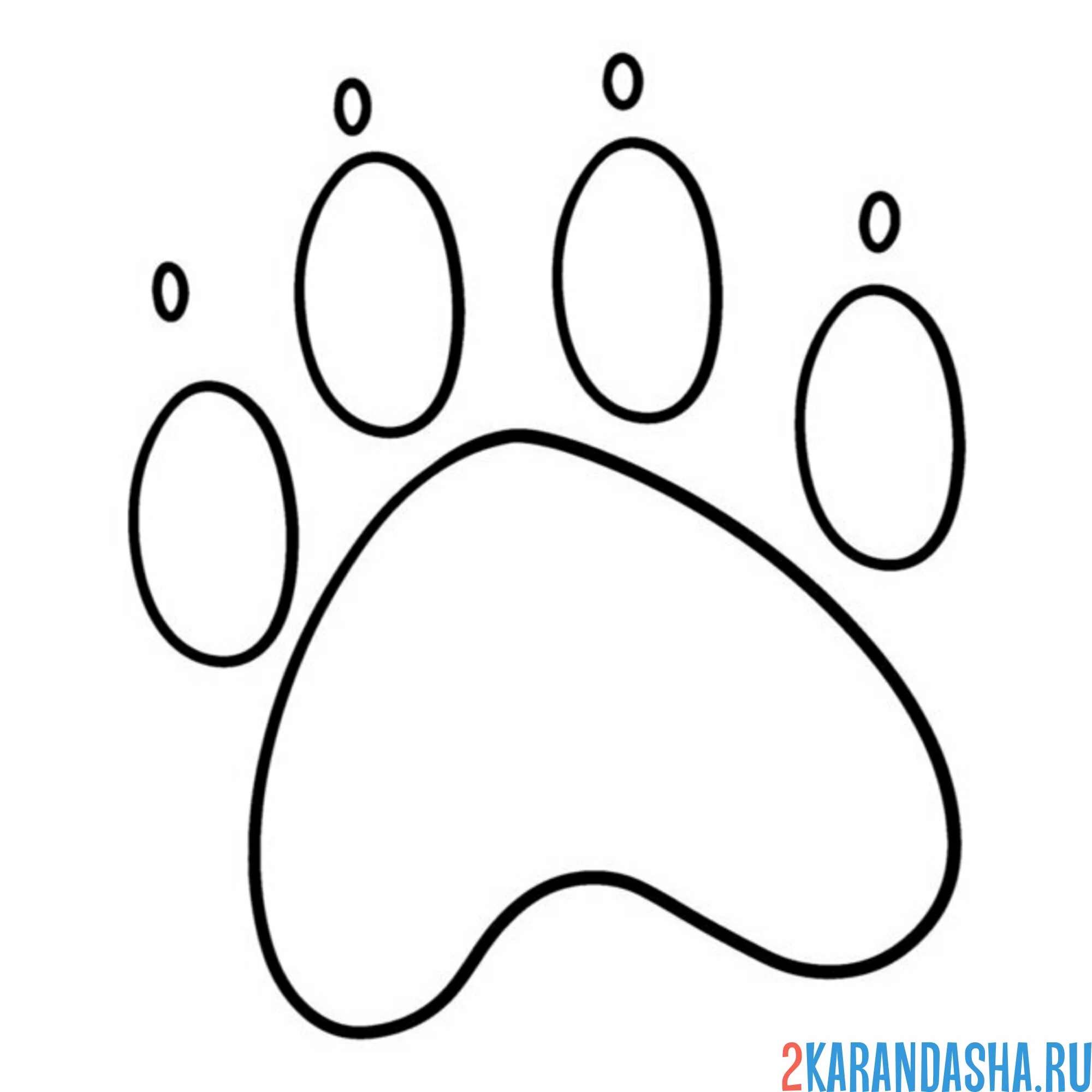 Раскраска след волка