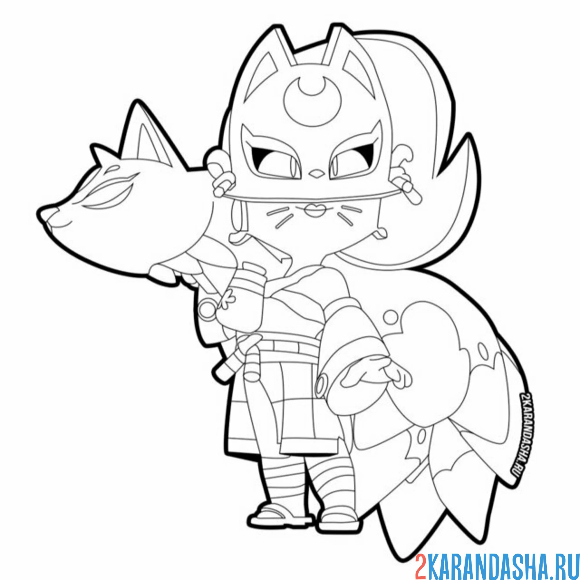 Раскраска браво старс кицунэ лола