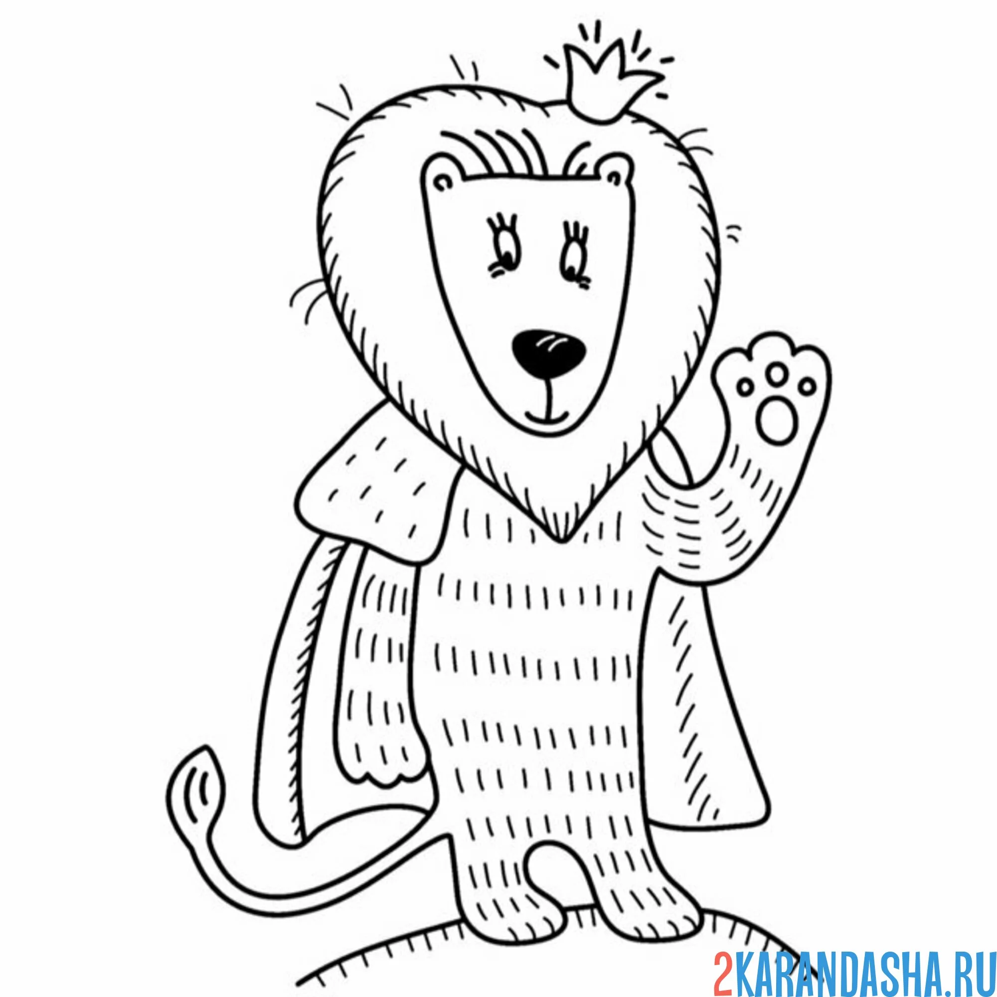 Раскраска король лев рисунок