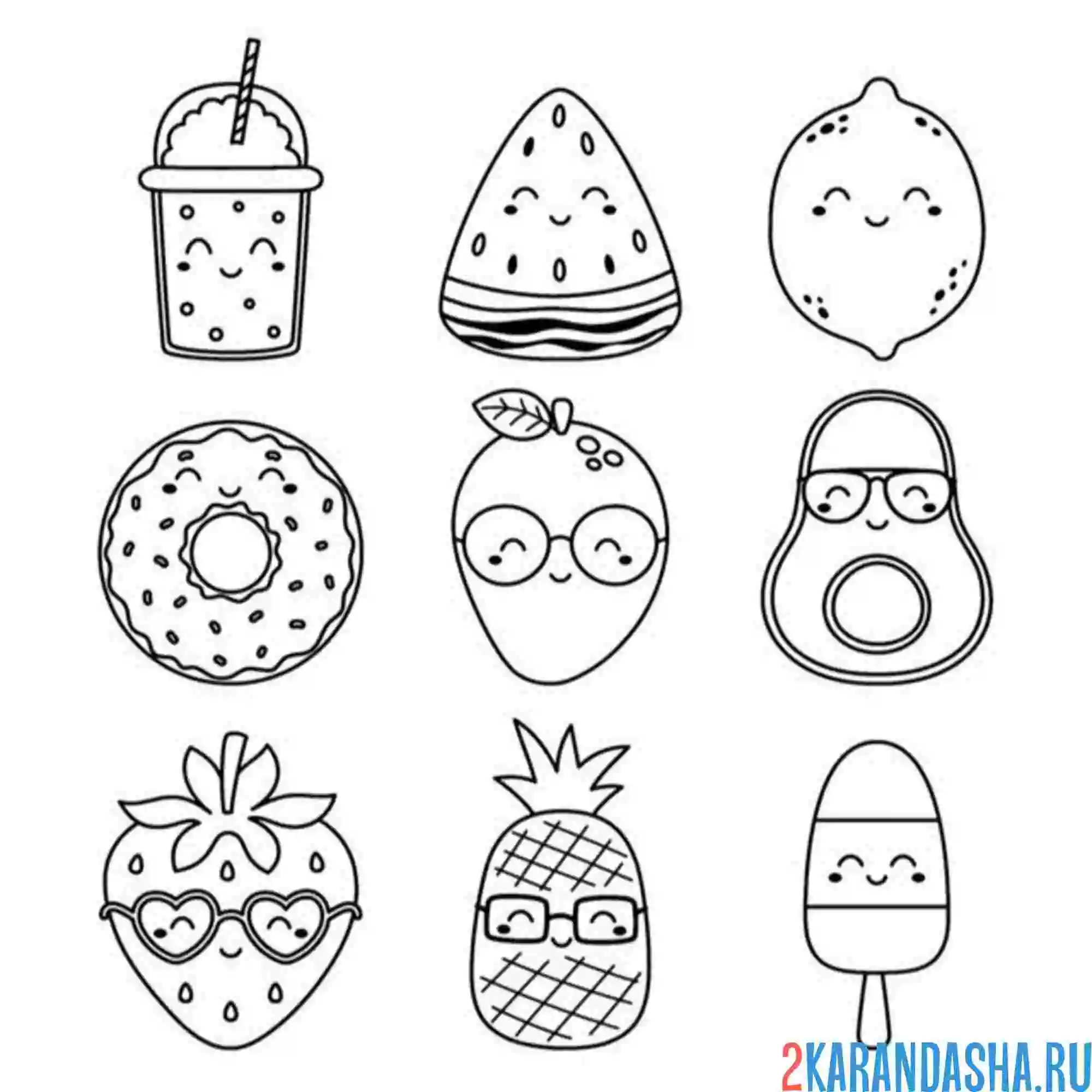 Раскраска летние мотивы