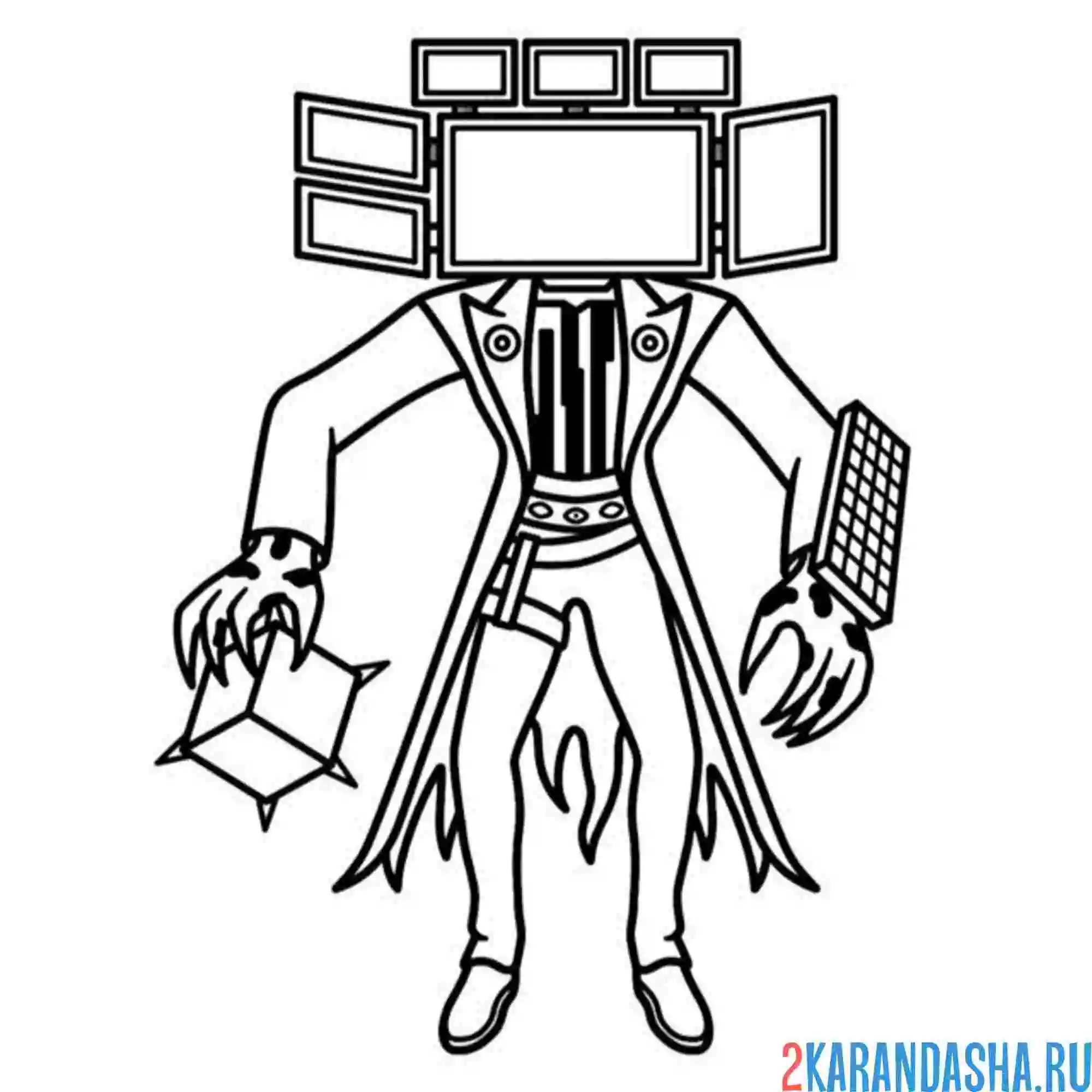 Раскраска титан pc мэн