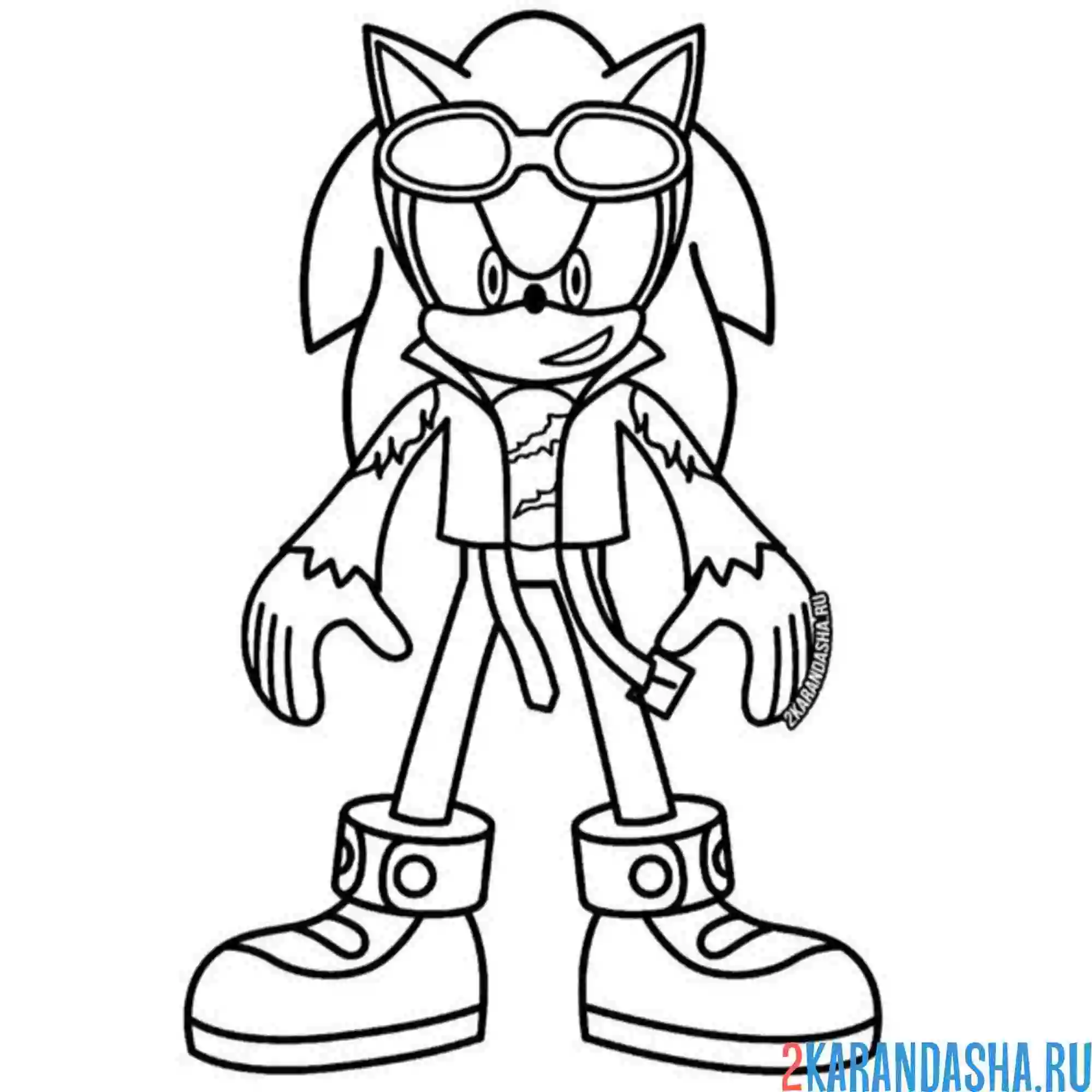 Раскраска ёж скордж (соник)