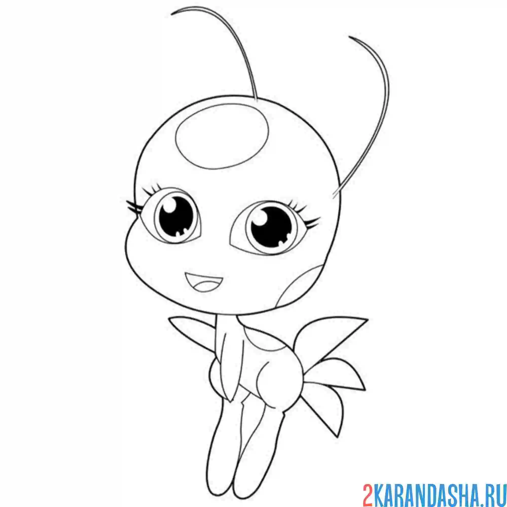 Раскраска тикки друг леди баг