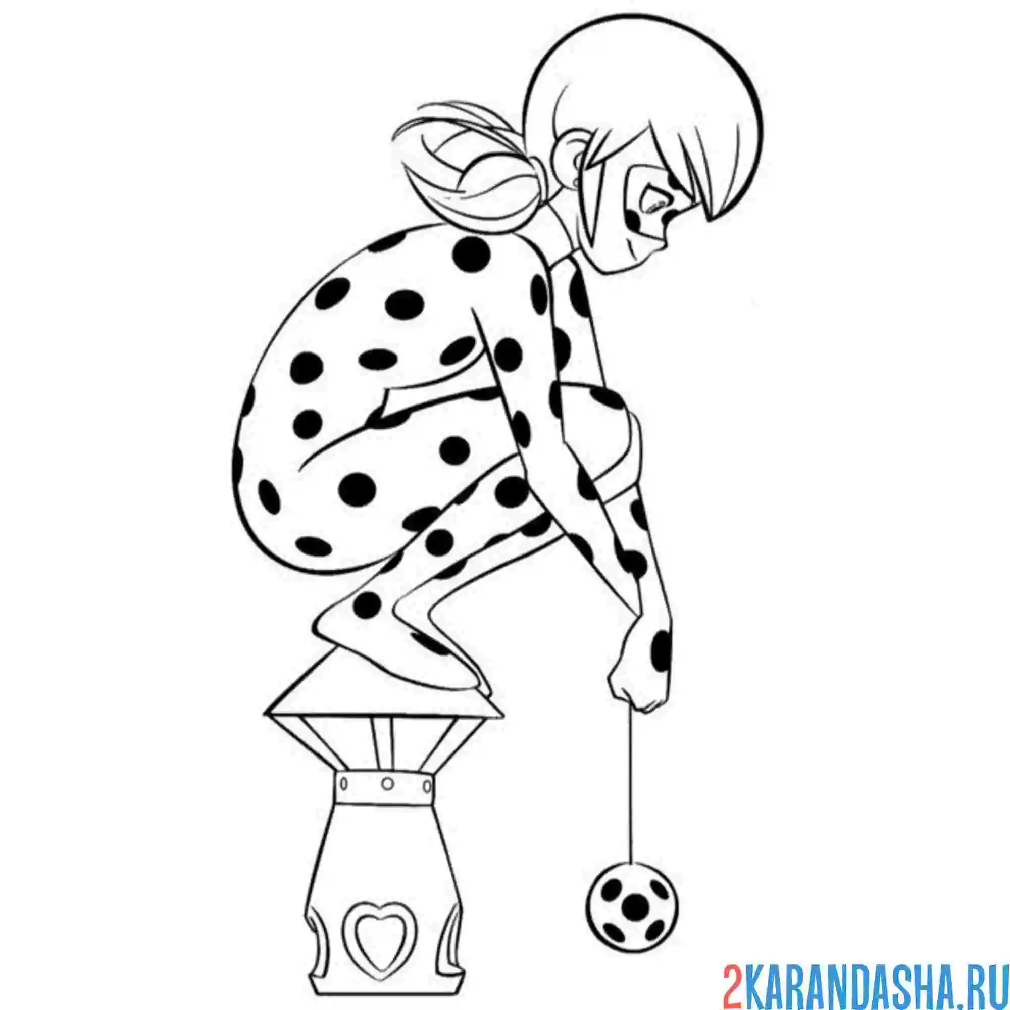 Раскраска леди баг готовит ловушку