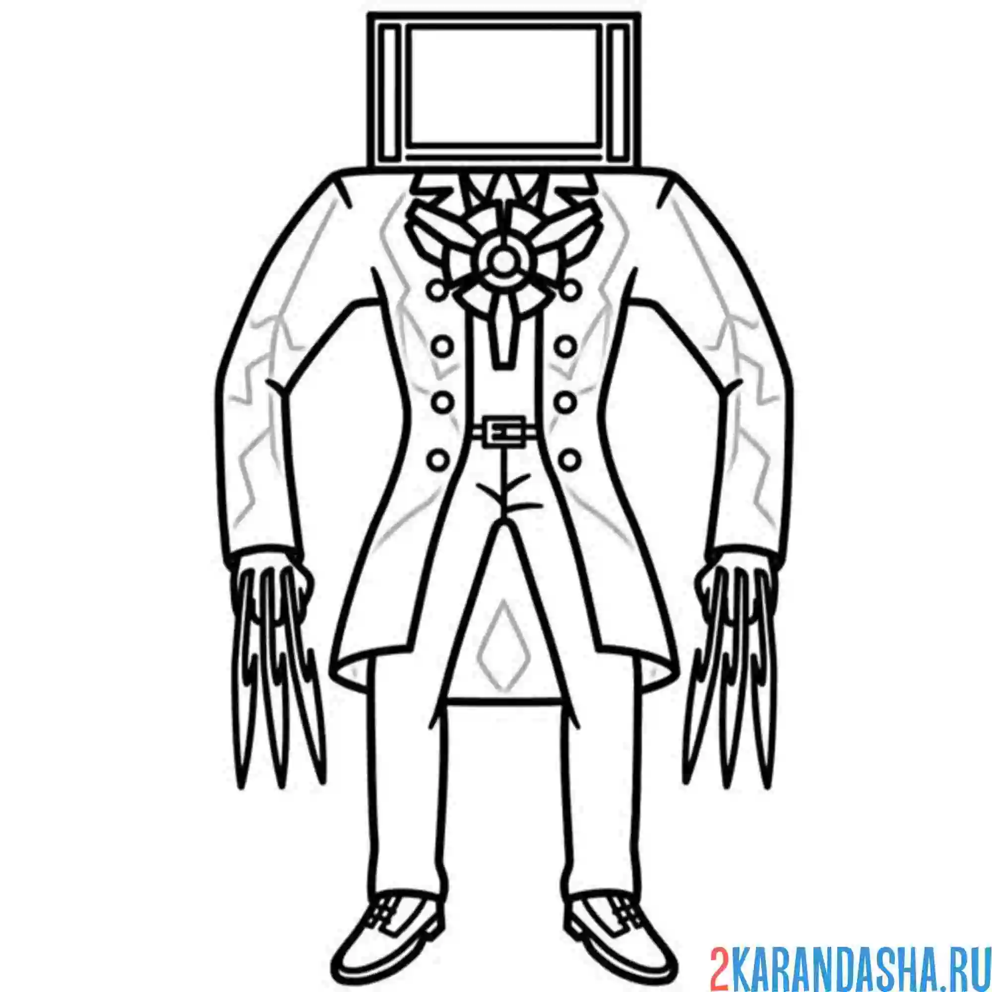 Раскраска титан тв мэн 2.0