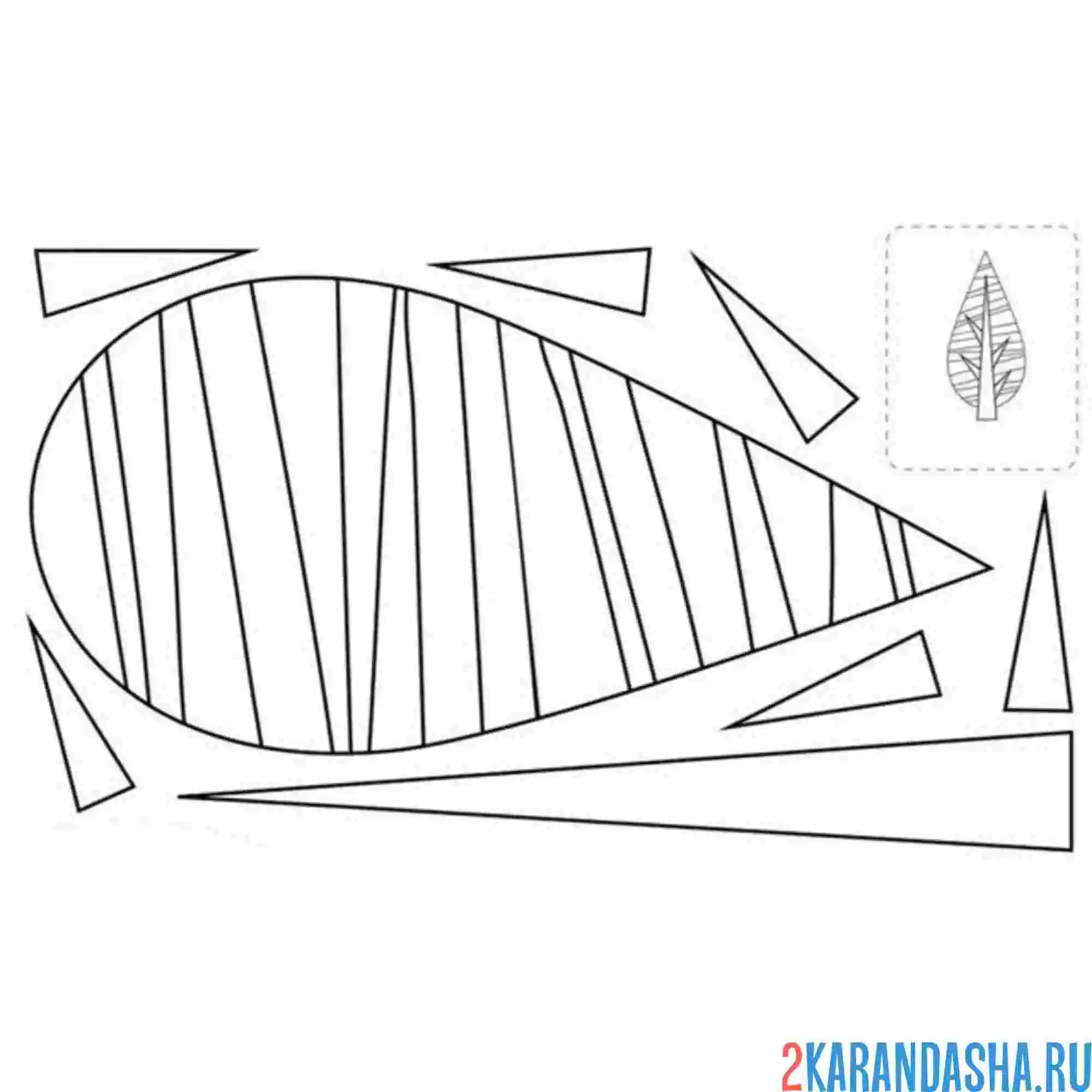Раскраска раскрась, вырежи и склей дерево