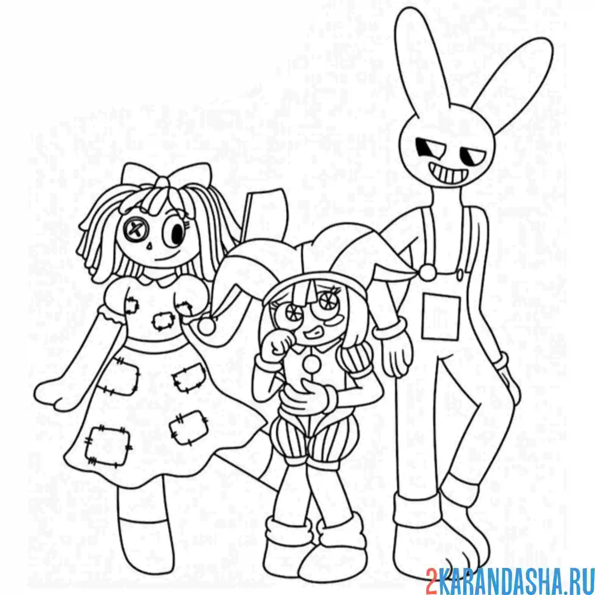 Раскраска джекс, помни и рагата