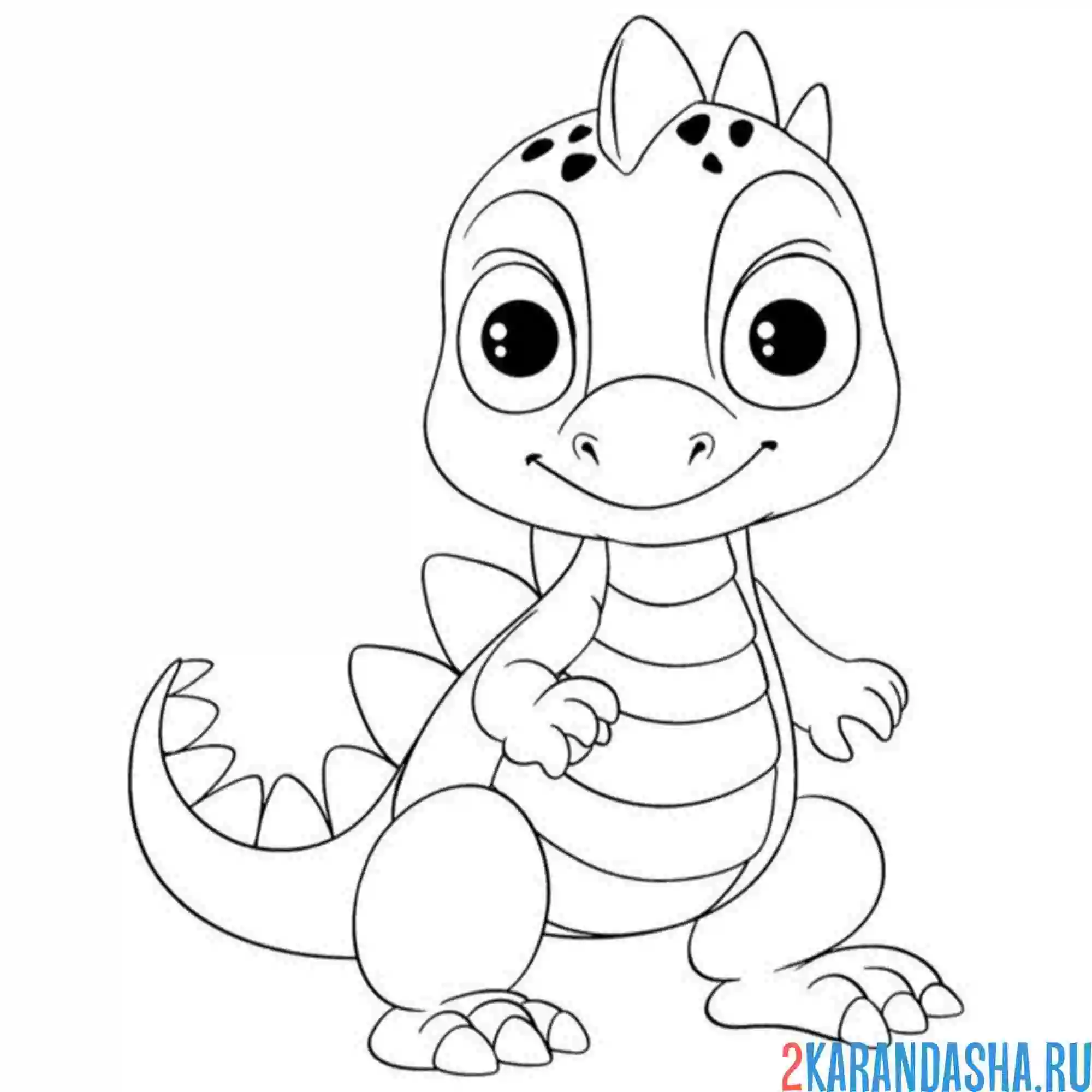 Раскраска маленький дракон