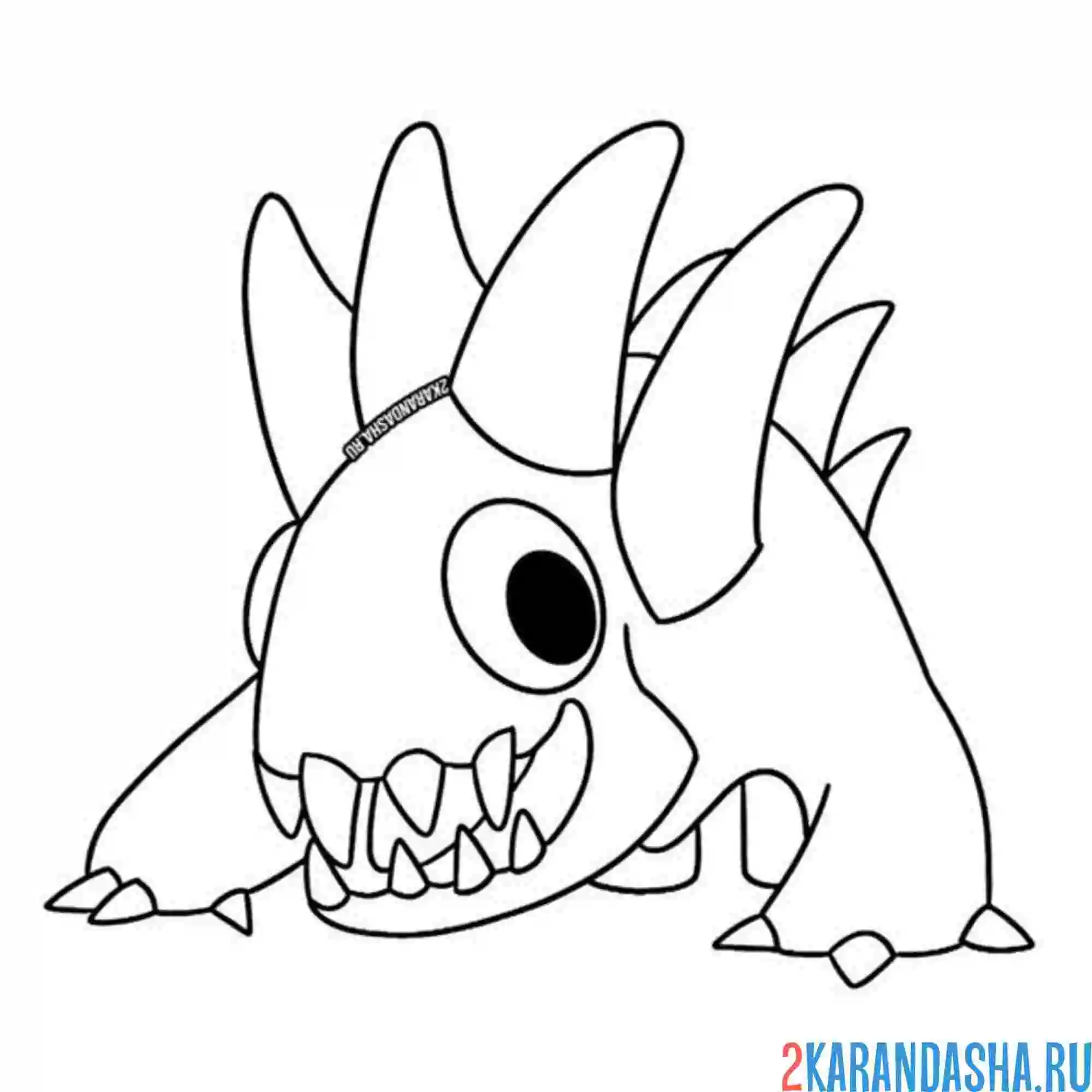 Раскраска монстр пибо банбан