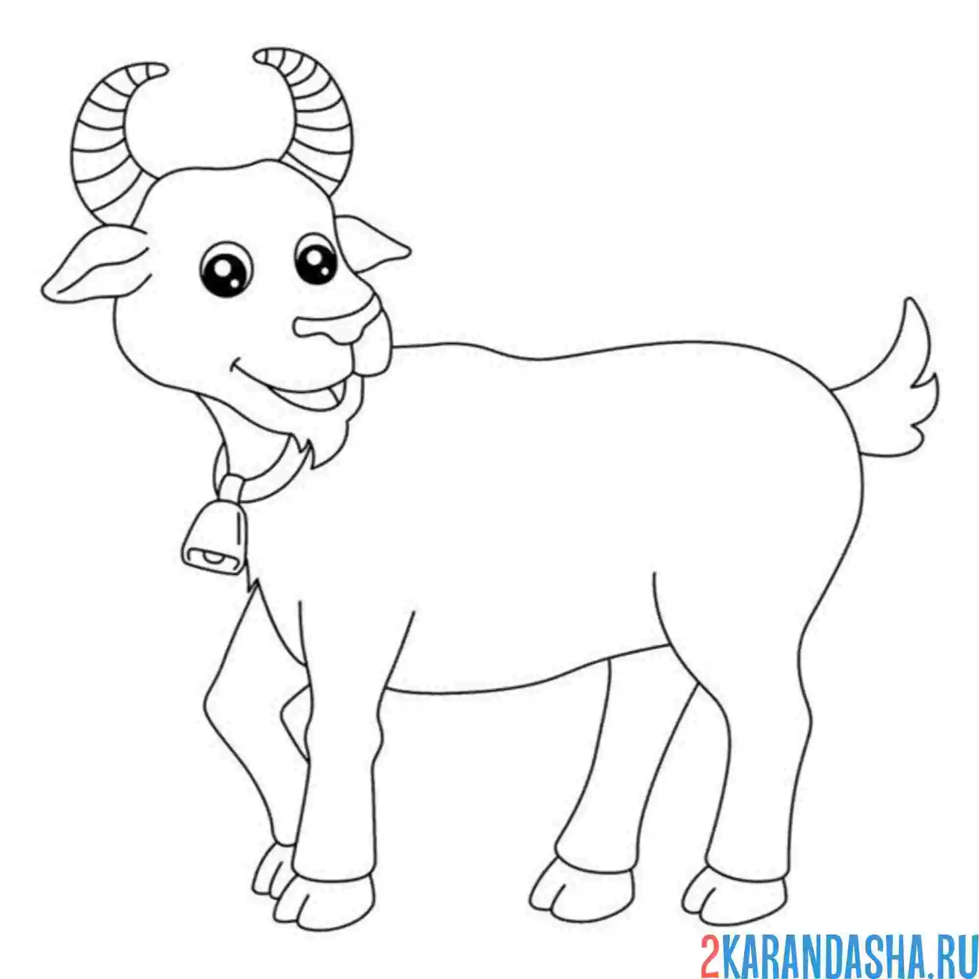 Раскраска дикий козел