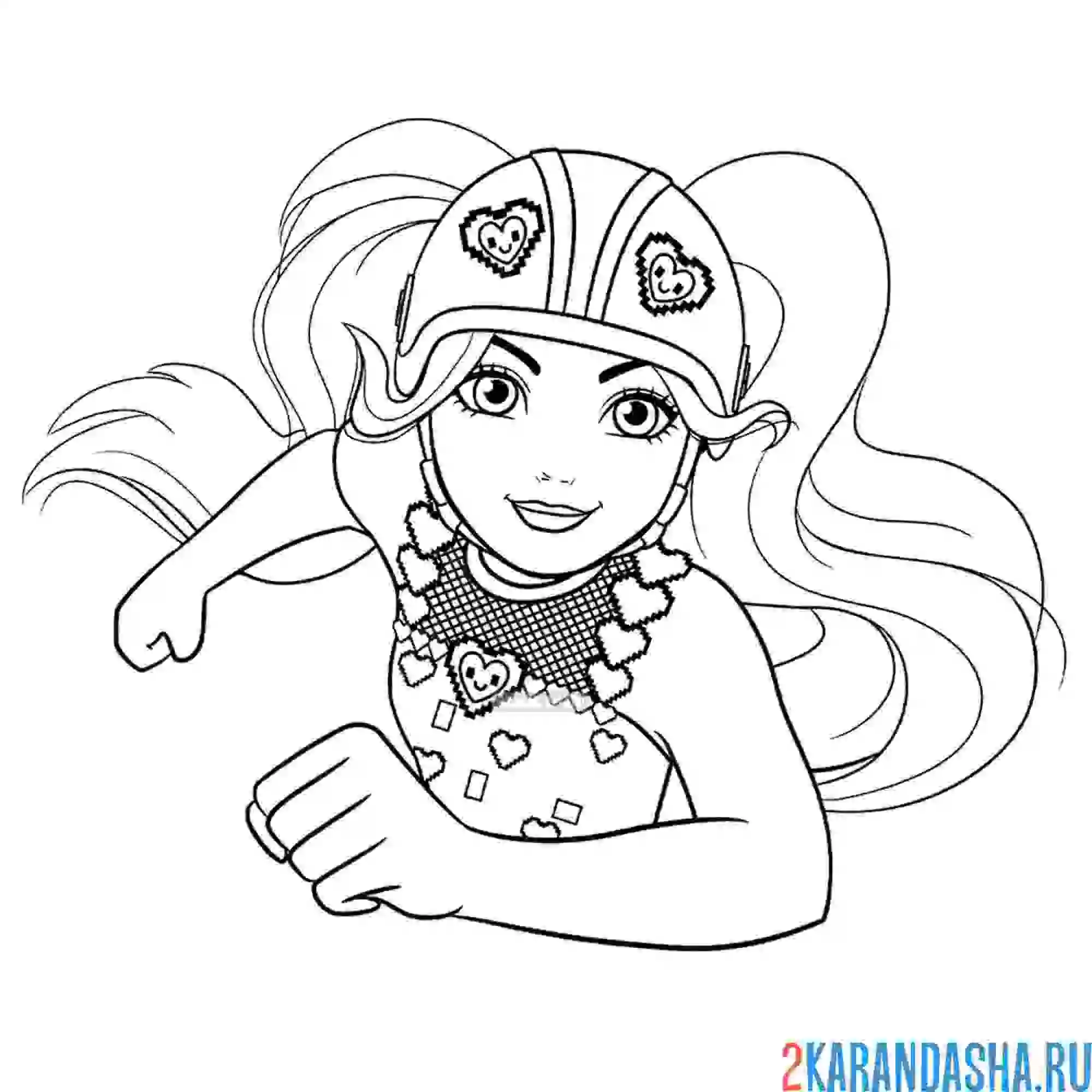Раскраска барби супер красивая