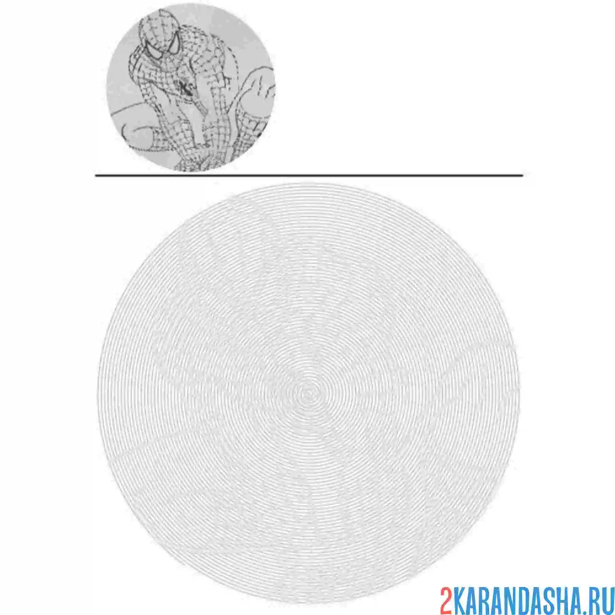 Раскраска супергерой человек-паук