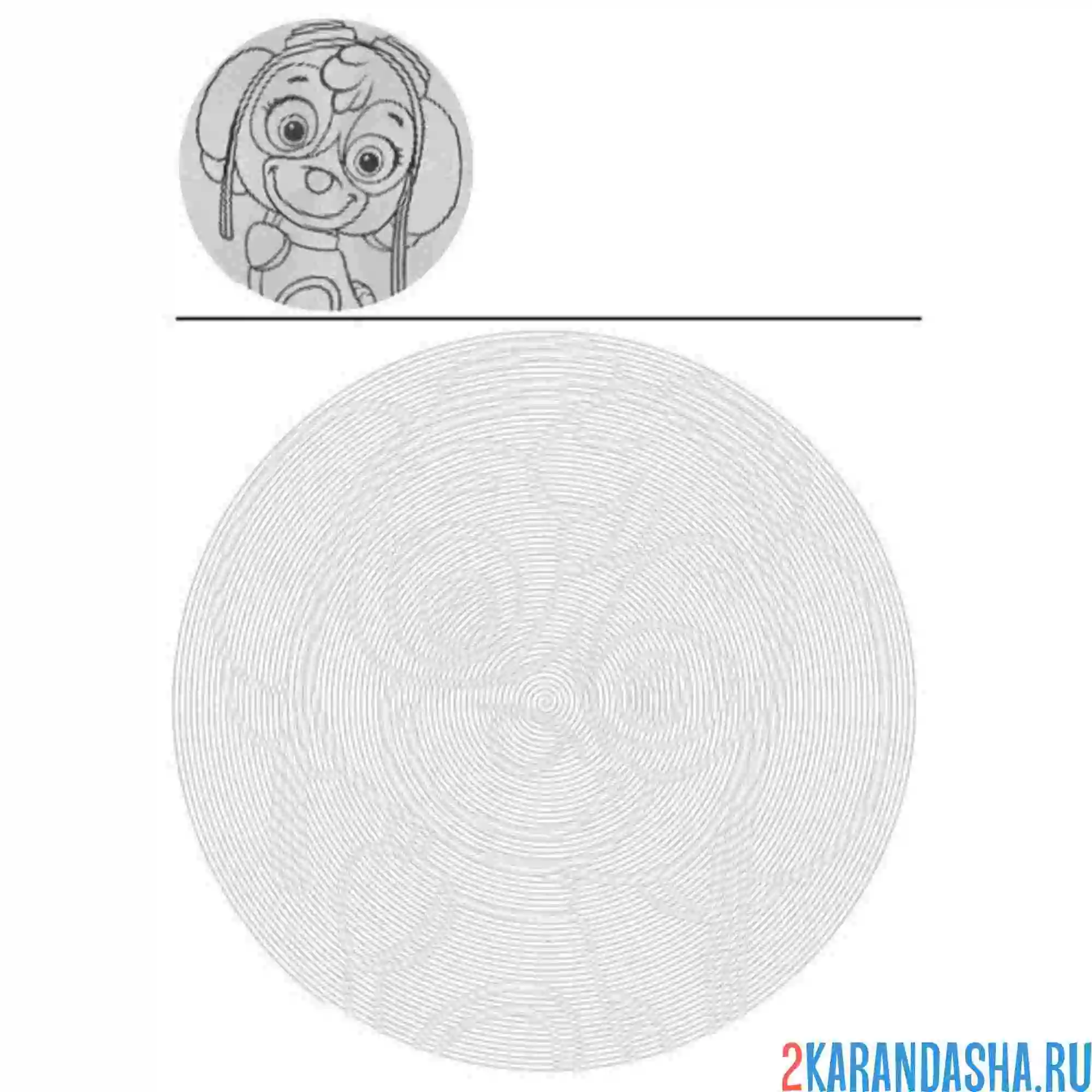 Раскраска скай одна