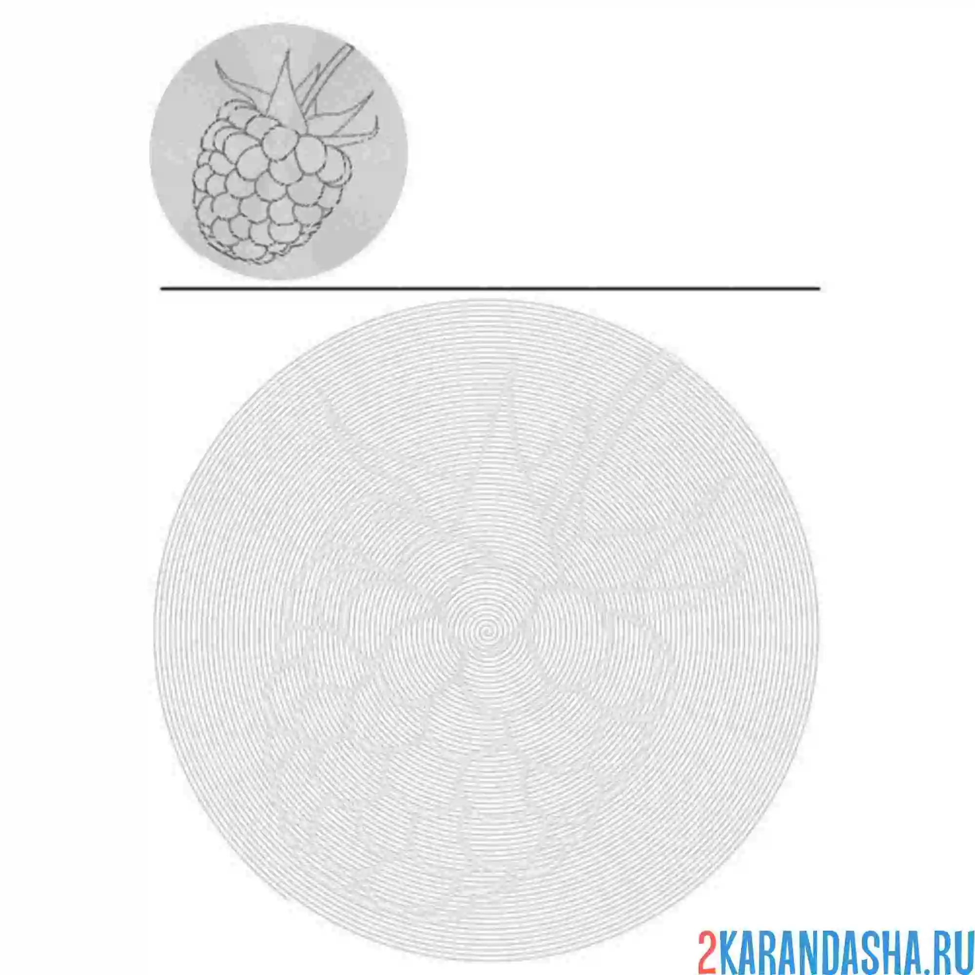 Раскраска малинка ягодка